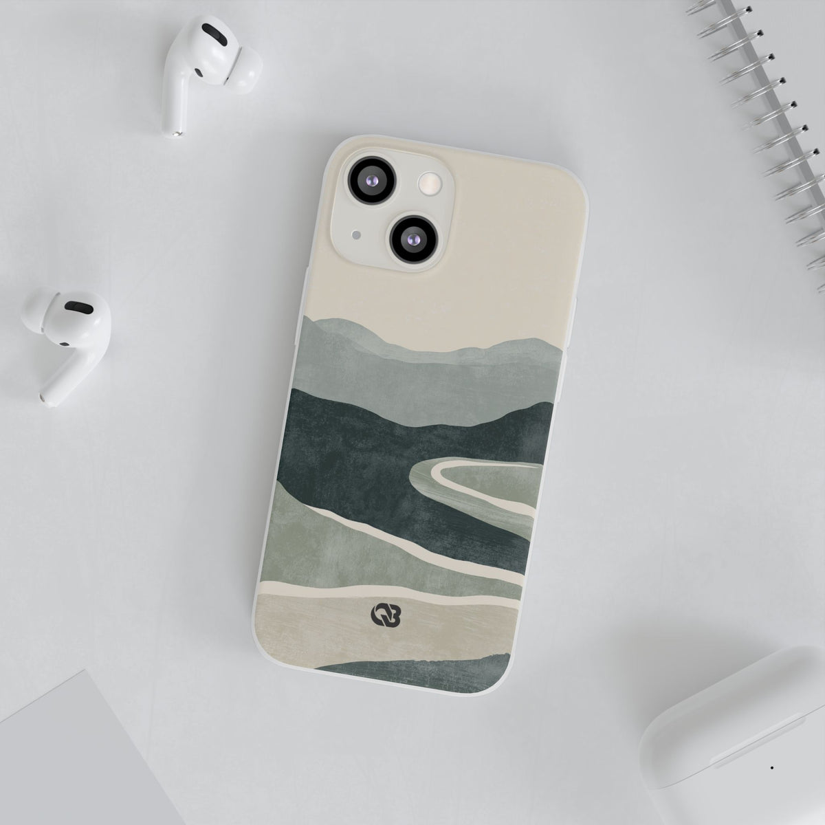 Muted Valley Vista · Lite Phone Case for iPhone · Green