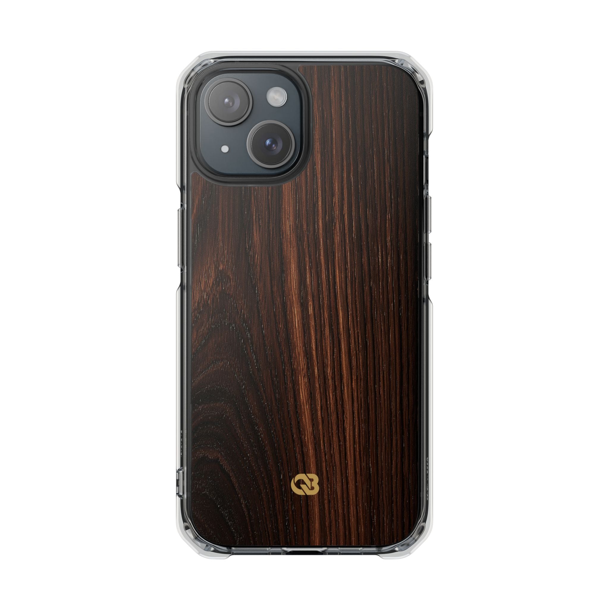 Brown Impact MagSafe Phone Case for iPhone - Burnished Mahogany Grain