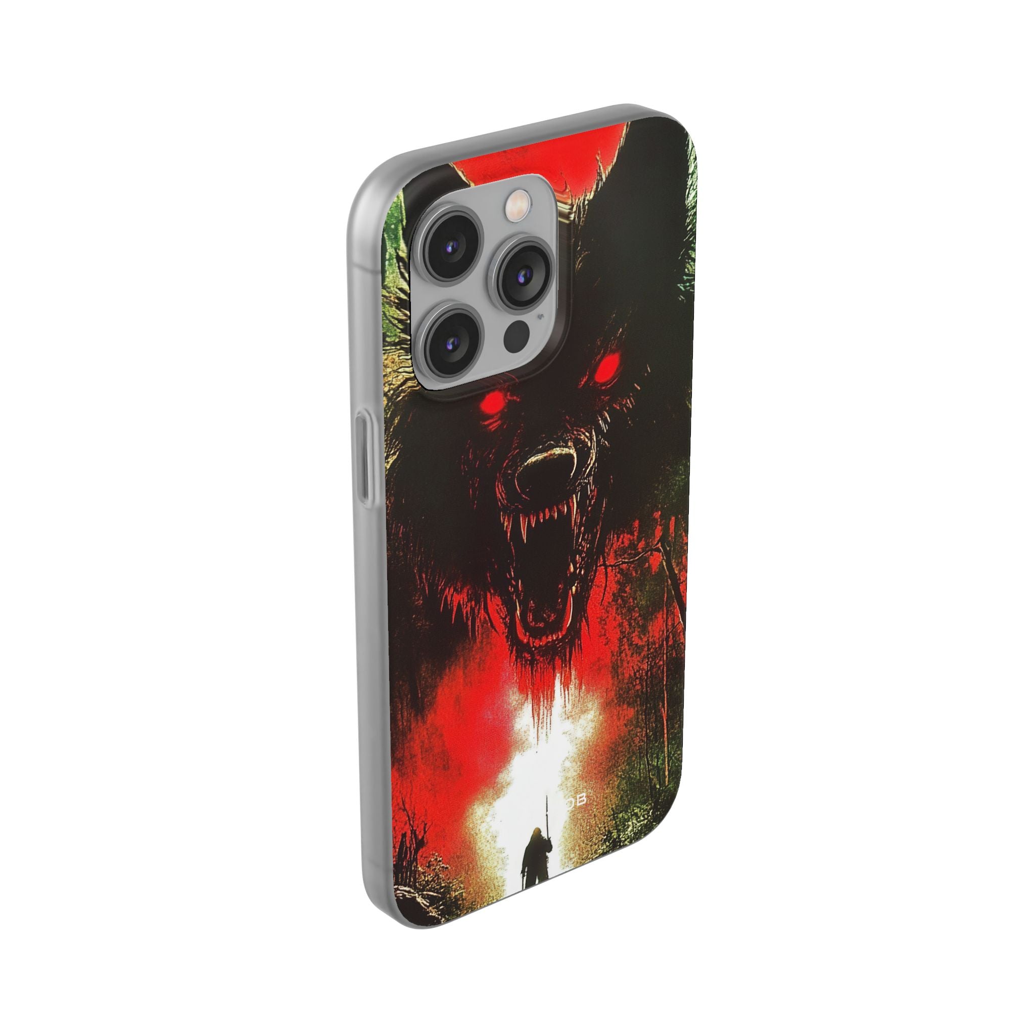 Crimson Wolf iPhone 14 Pro Max -pehmeä suojakotelo