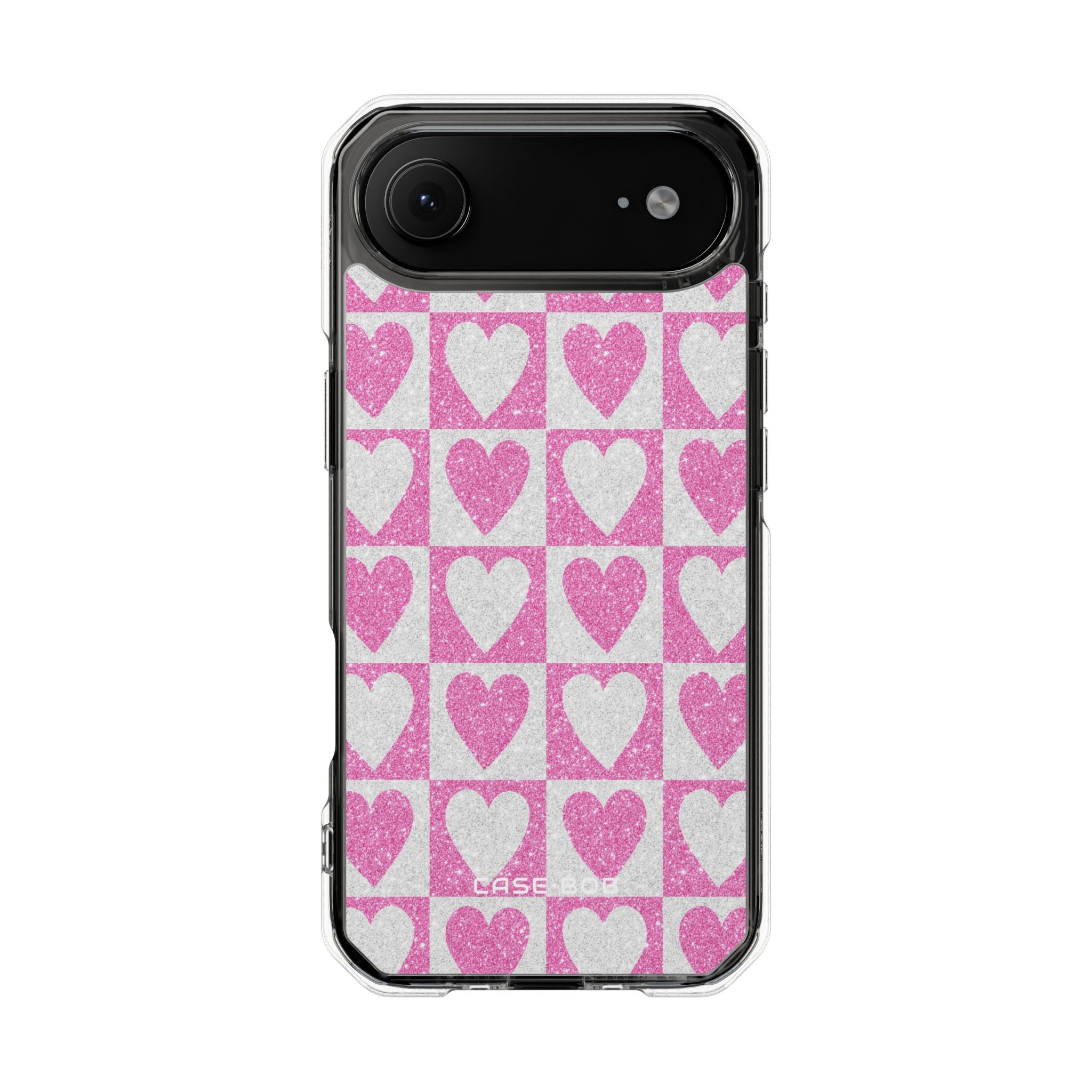 Glitter Heart Grid iPhone 17 Air Case - Impact