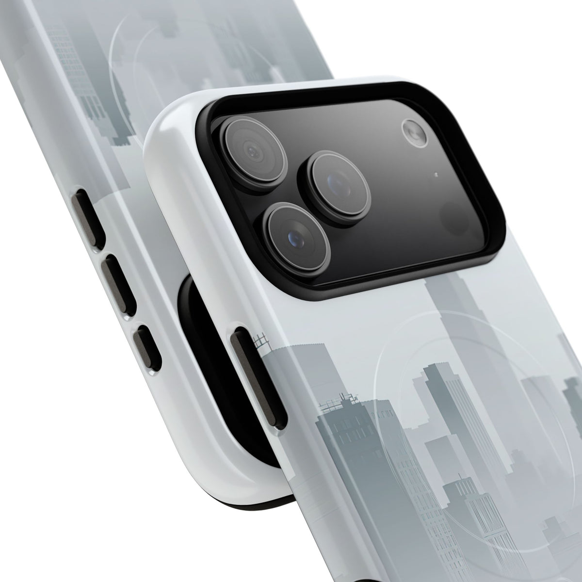 Grey Tough 2.0 Magsafe Phone Case for iPhone - Steel Mist Skyline