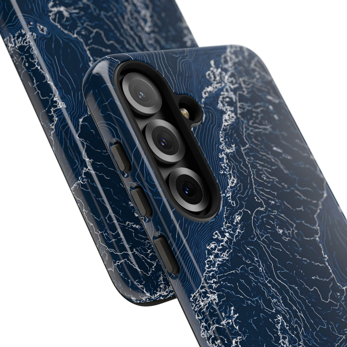 Nordic Contour Chart · Tough Phone Case for Samsung · Blue