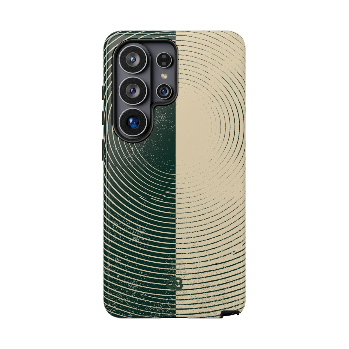 Green Tough Phone Case for Samsung - Evergreen Split Grain