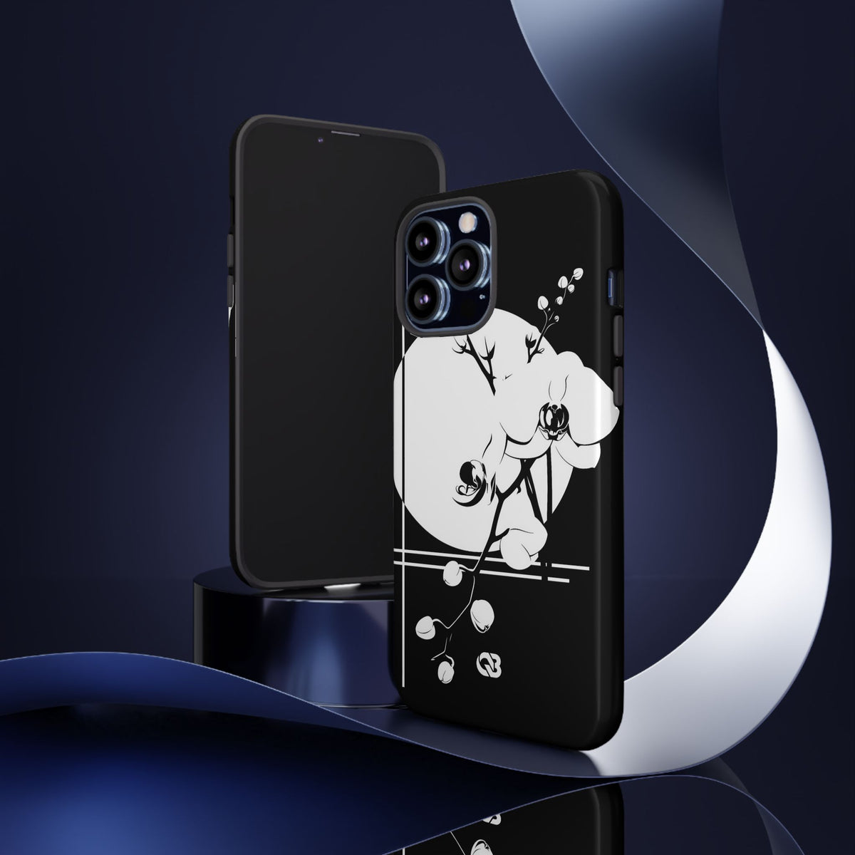 Nocturne Orchid Bloom · Tough Phone Case for iPhone · Black