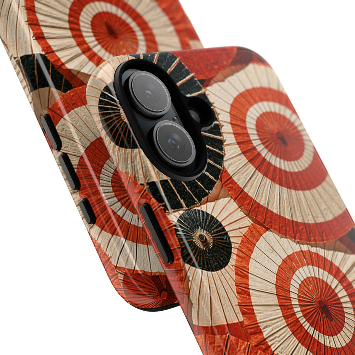 Vermilion Wagasa Motif · Tough Phone Case for iPhone · Red