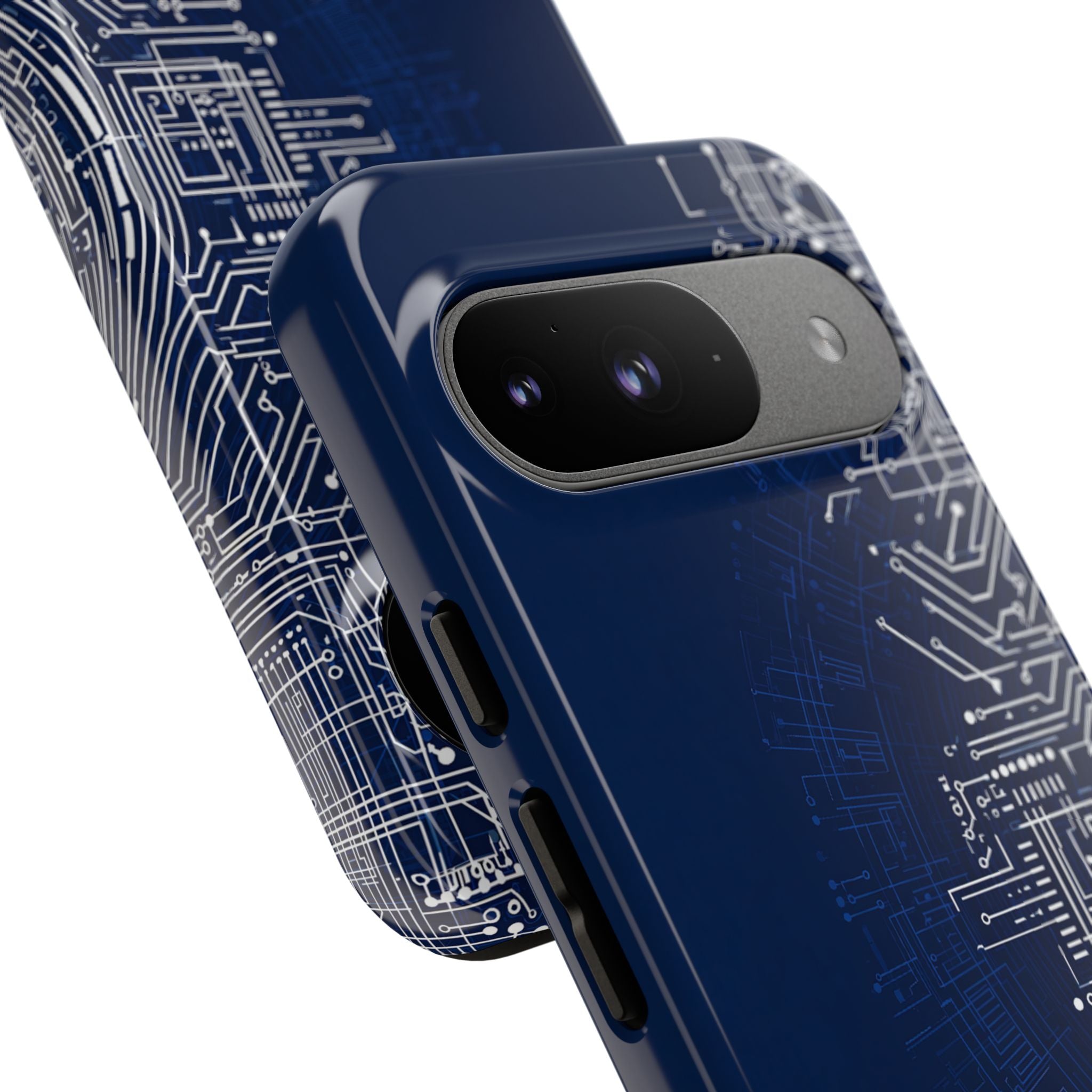 Blue Tough Phone Case for Google Pixel - Cobalt Circuit Logic