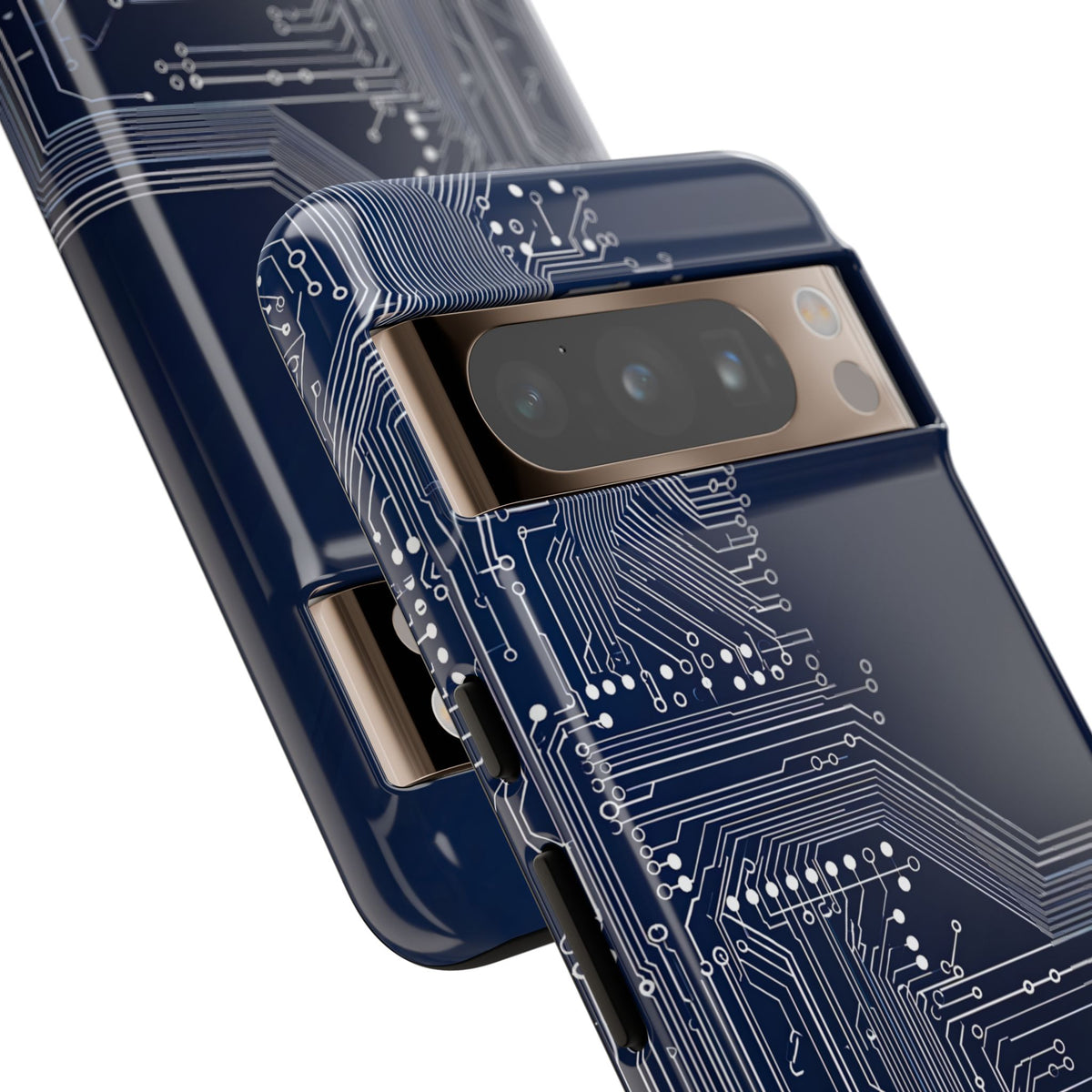 Blue Tough Phone Case for Google Pixel - Cobalt Data Stream