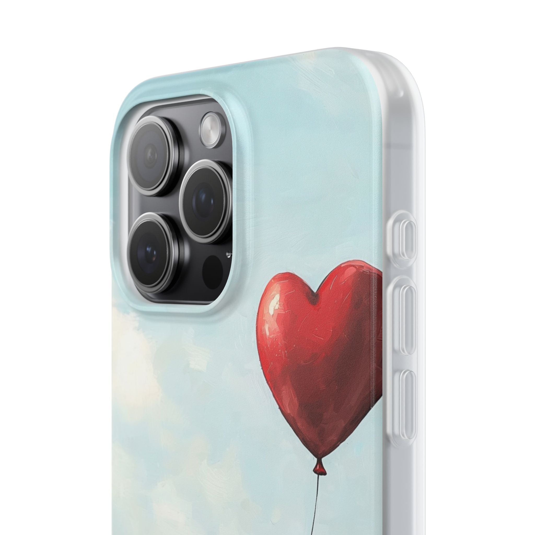 Heart Balloon Glow iPhone 15 Pro Max Case - Soft