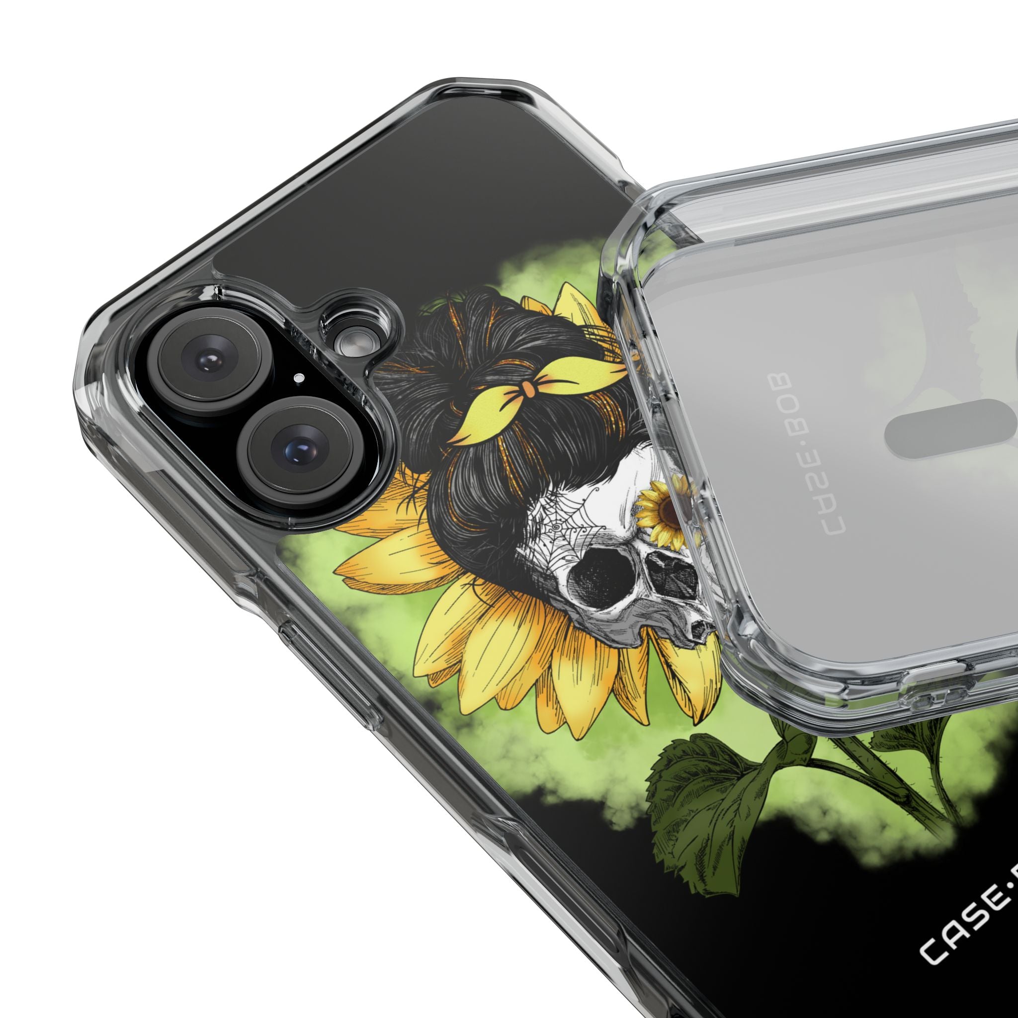 Sunflower Skull iPhone 16 Case - Impact - CASE•BOB
