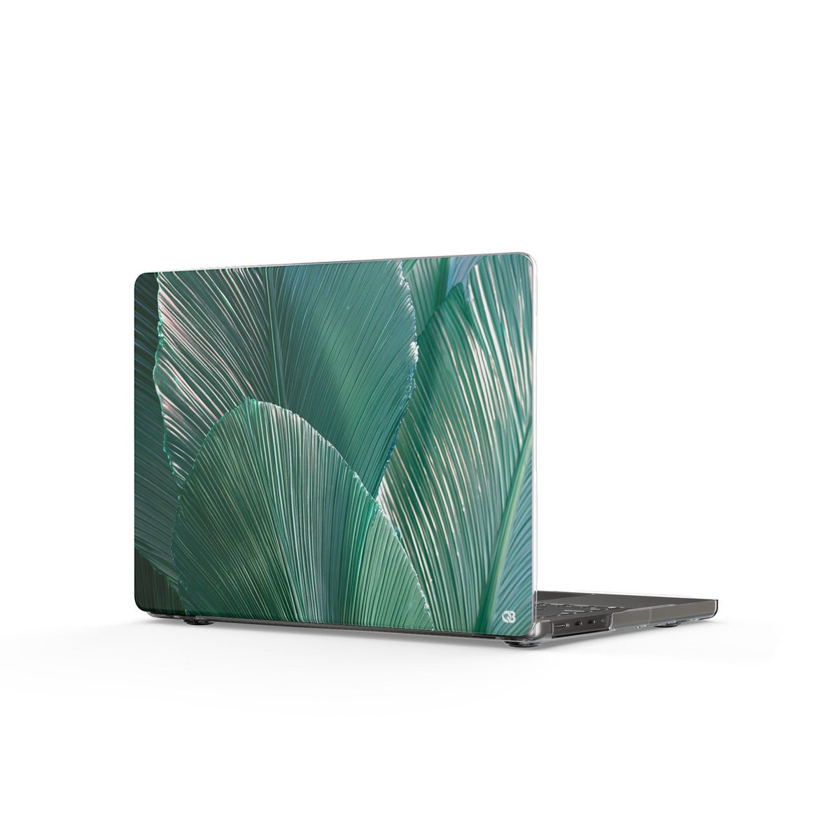 Translucent Fan Palm · Clear Hard Case for MacBook · Teal