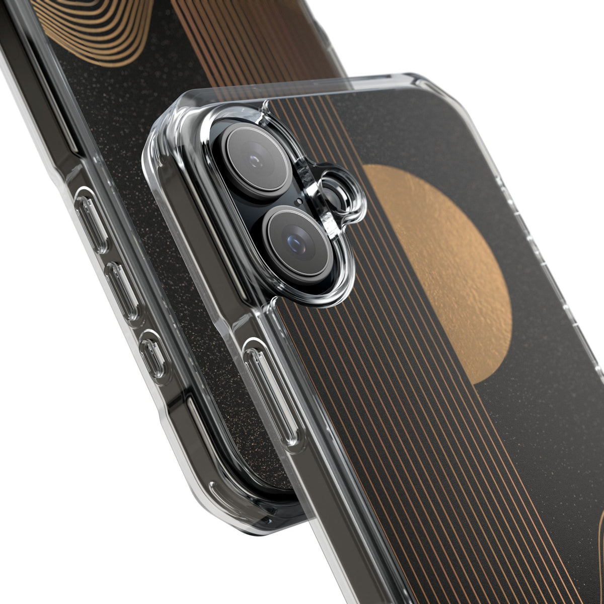 Gold Impact MagSafe Phone Case for iPhone - Gilded Obsidian Dunes