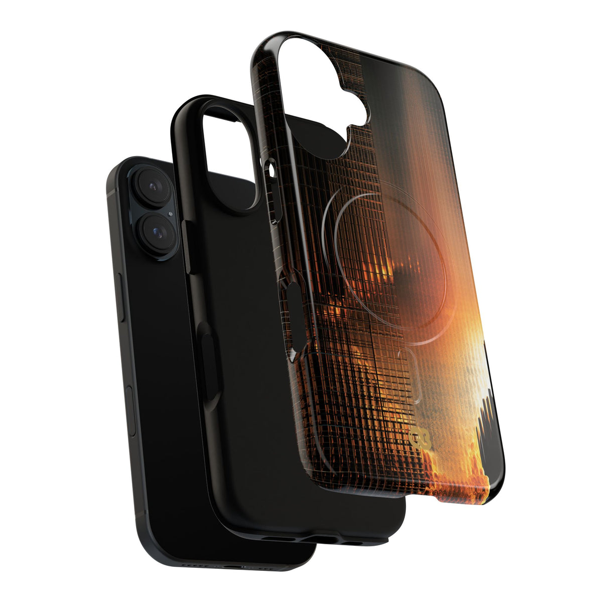 Luminous Grid · Tough 2.0 Magnetic Phone Case for iPhone · Black