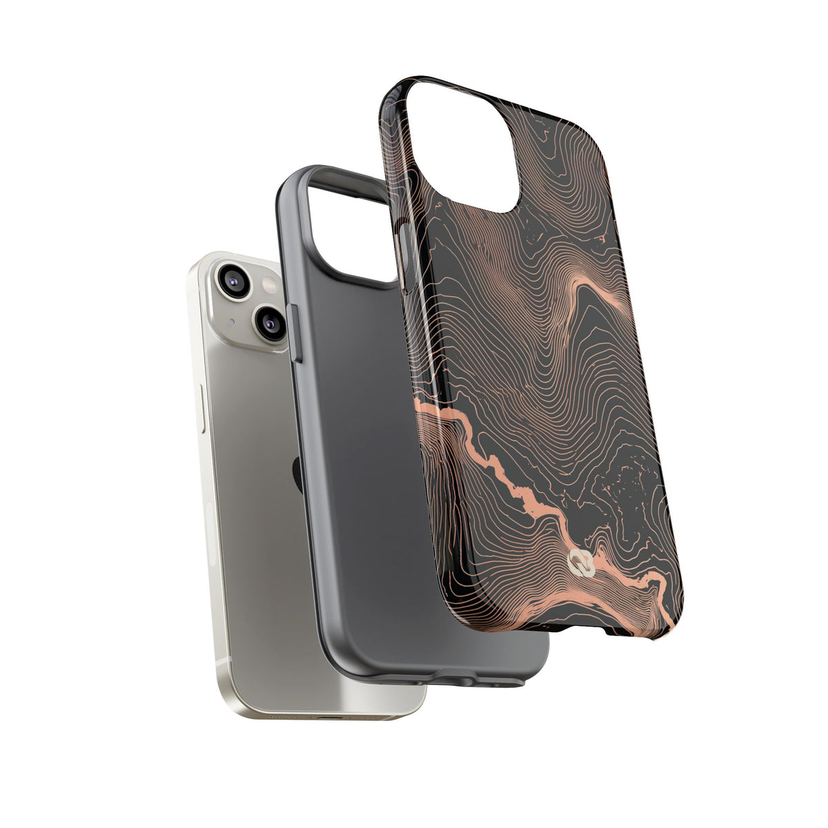 Mesa Elevation Contour · Tough Phone Case for iPhone · Black