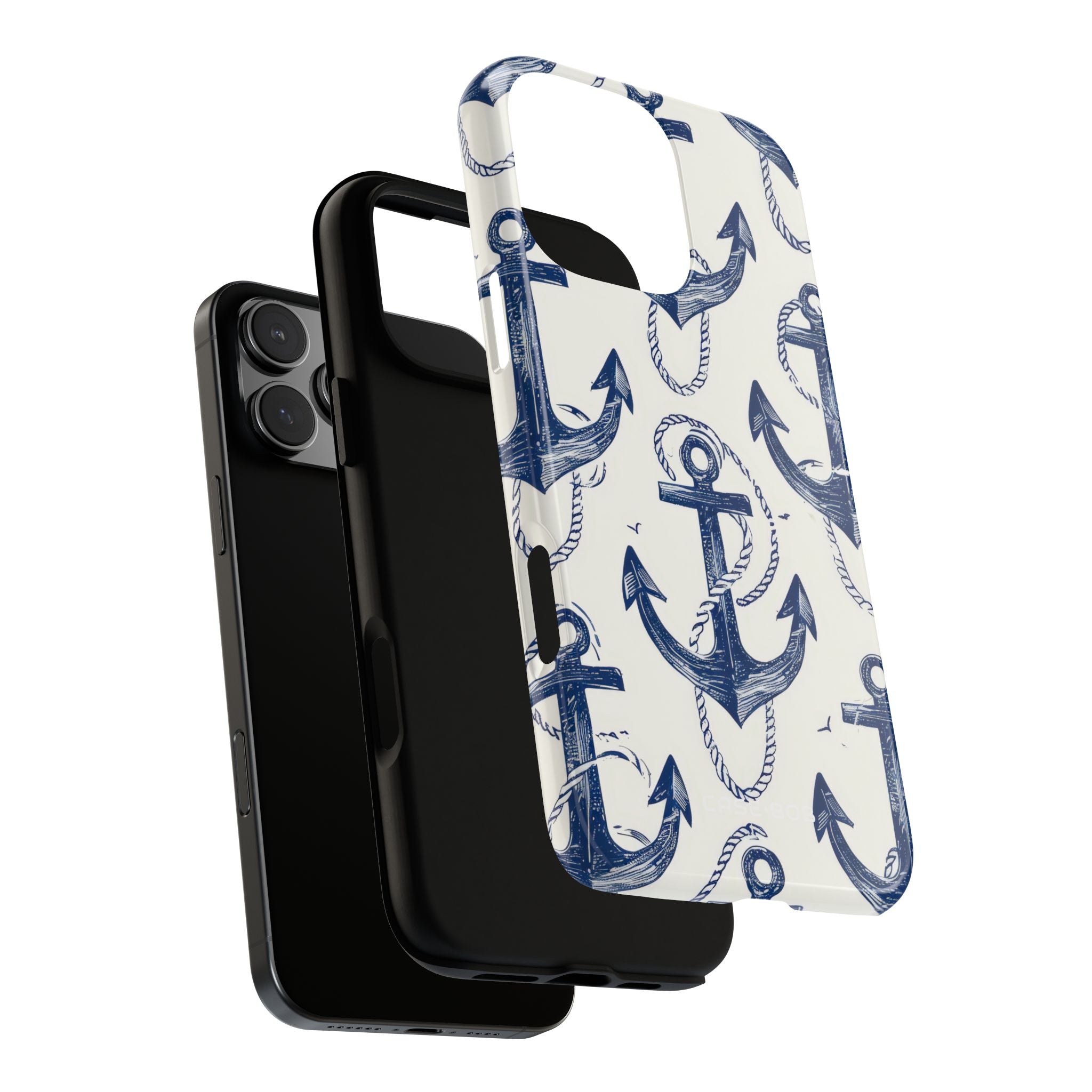 Navy Anchor Loop iPhone 16 Pro Max Case - Tough