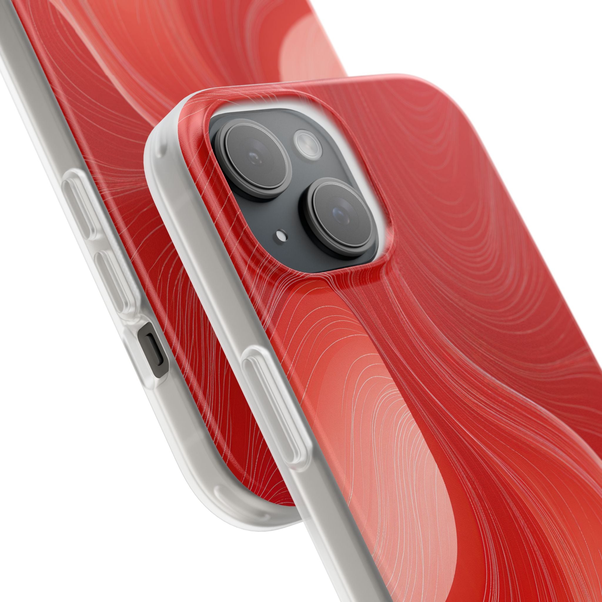 Red Lite Phone Case for iPhone - Crimson Silk Strands