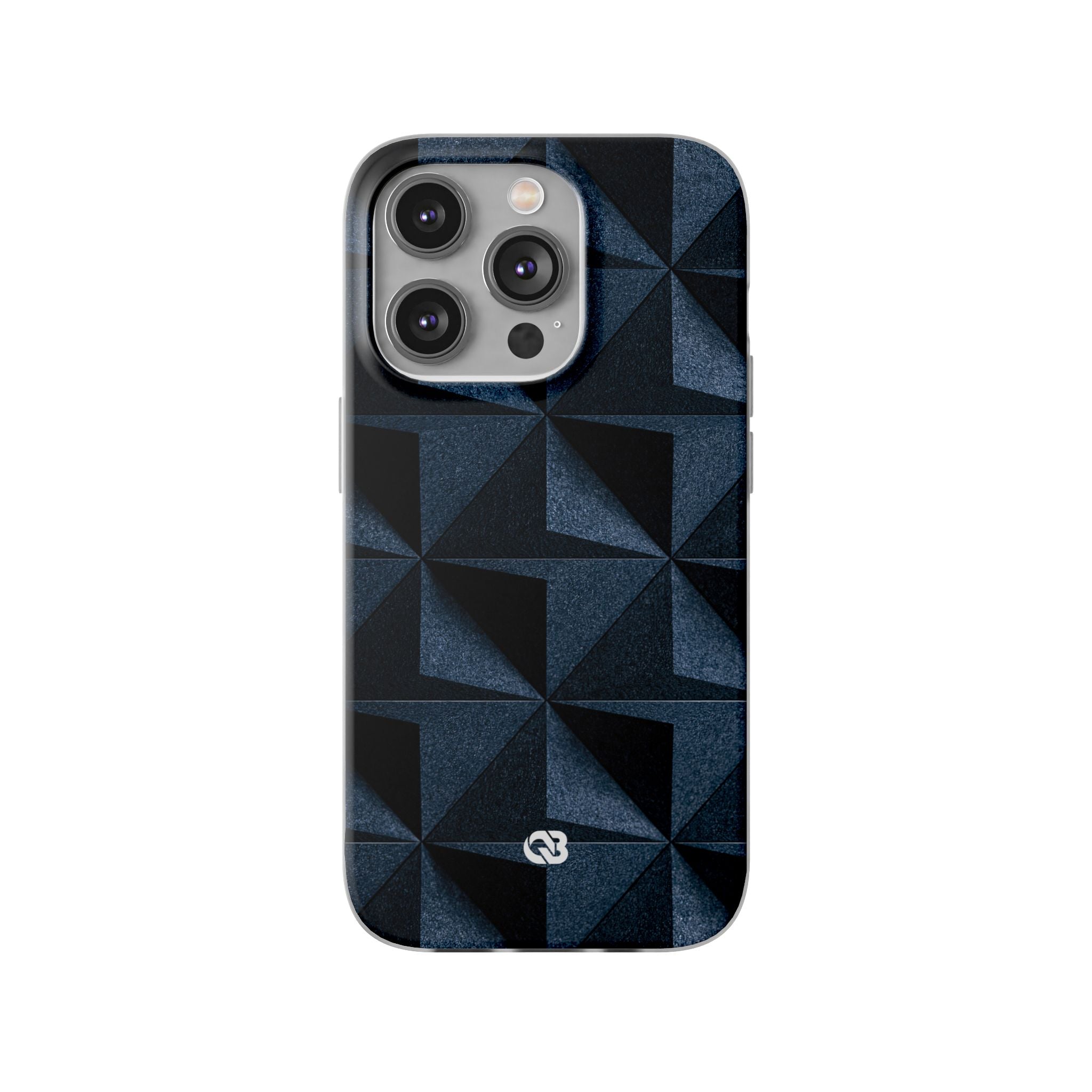 Blue Lite Phone Case for iPhone - Indigo Basalt Facets