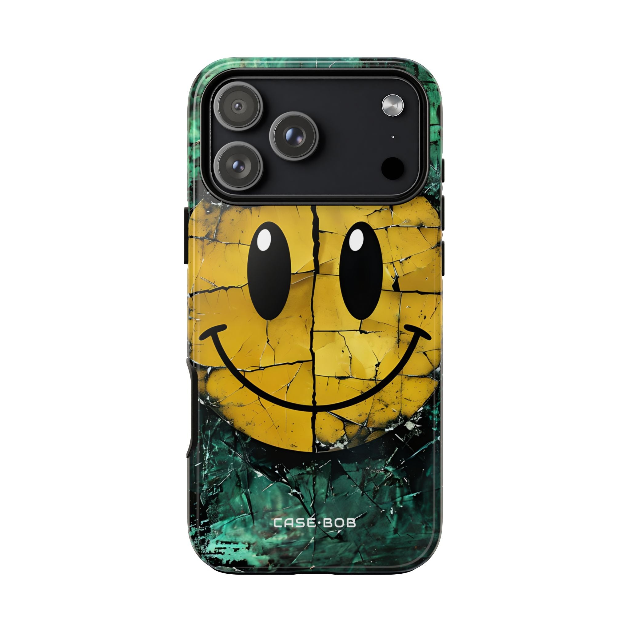 Cracked Smiley iPhone 17 Pro Max Case - Tough - CASE•BOB