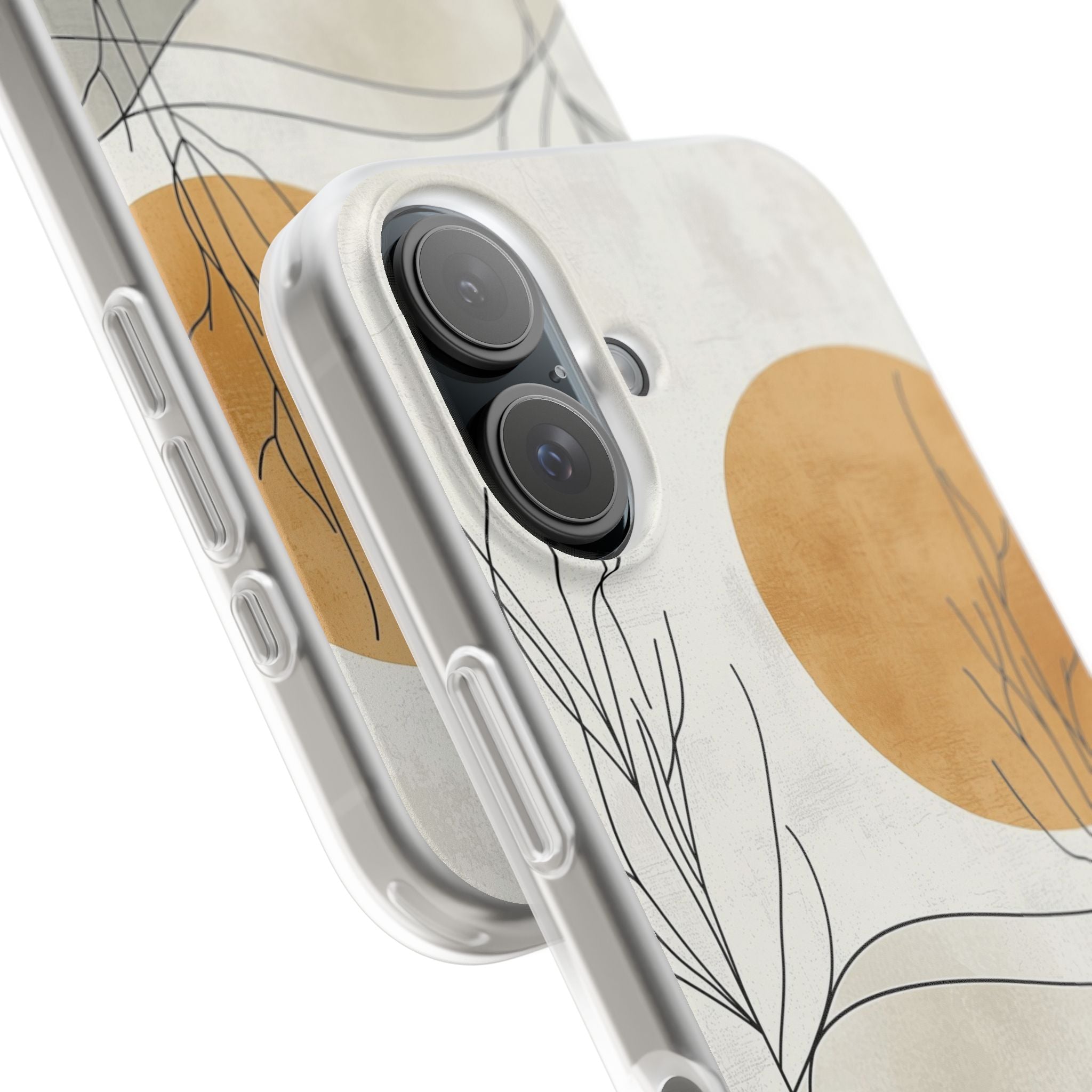 Oranssi Halo iPhone 16 -pehmeä suojakotelo