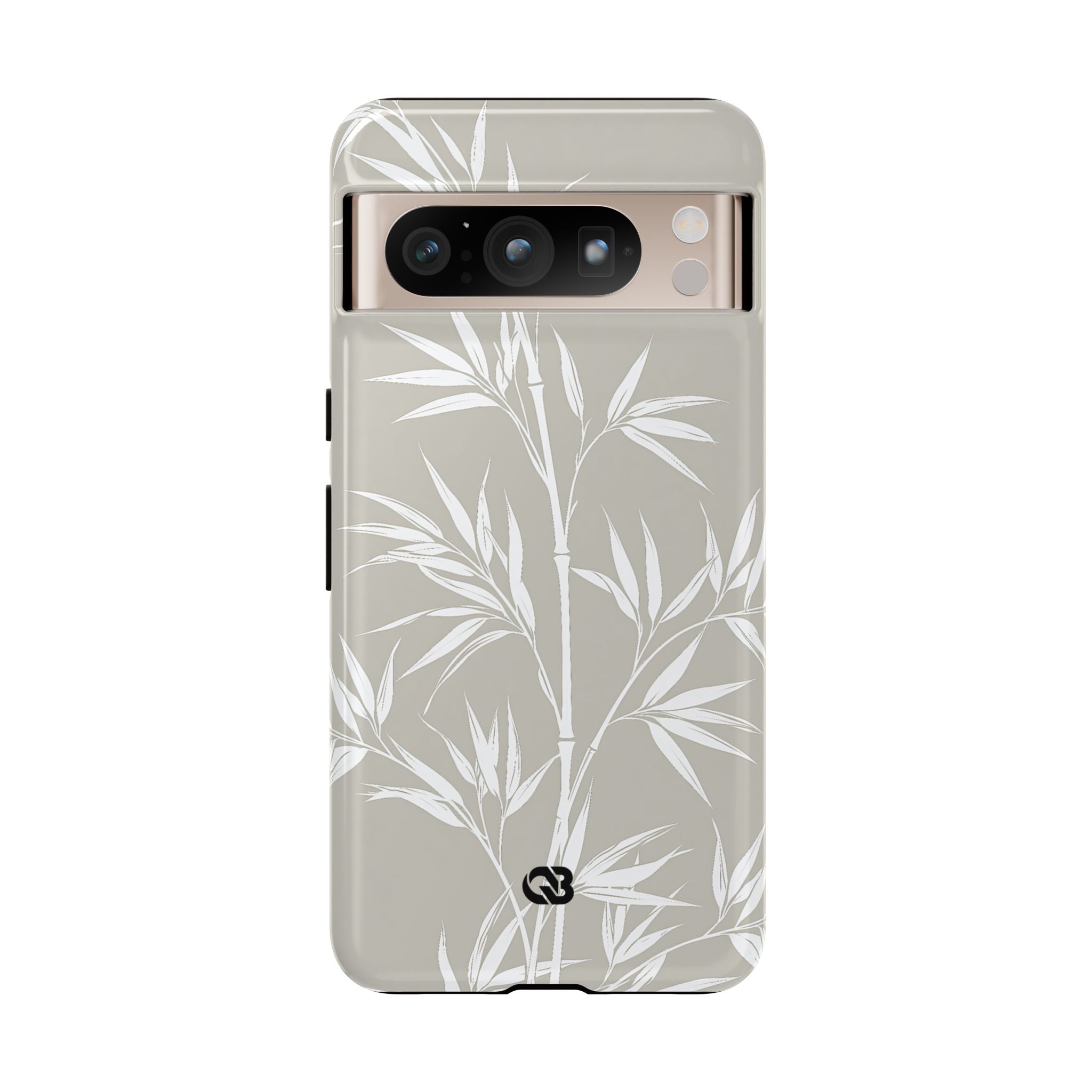 Beige Tough Phone Case for Google Pixel - Sandstone Bamboo Stalks