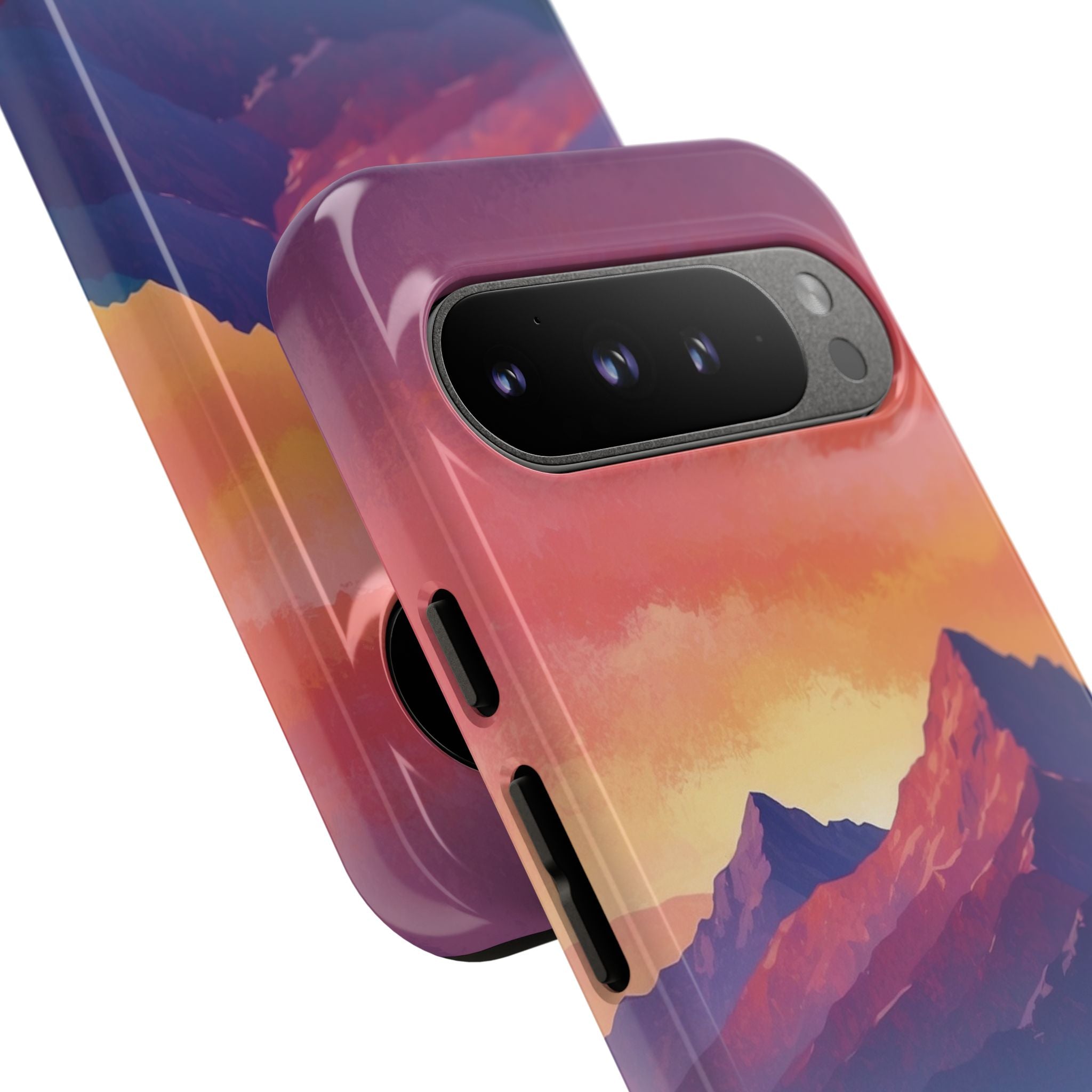 Crimson Mountain Dusk · Tough Custodia per Google Pixel