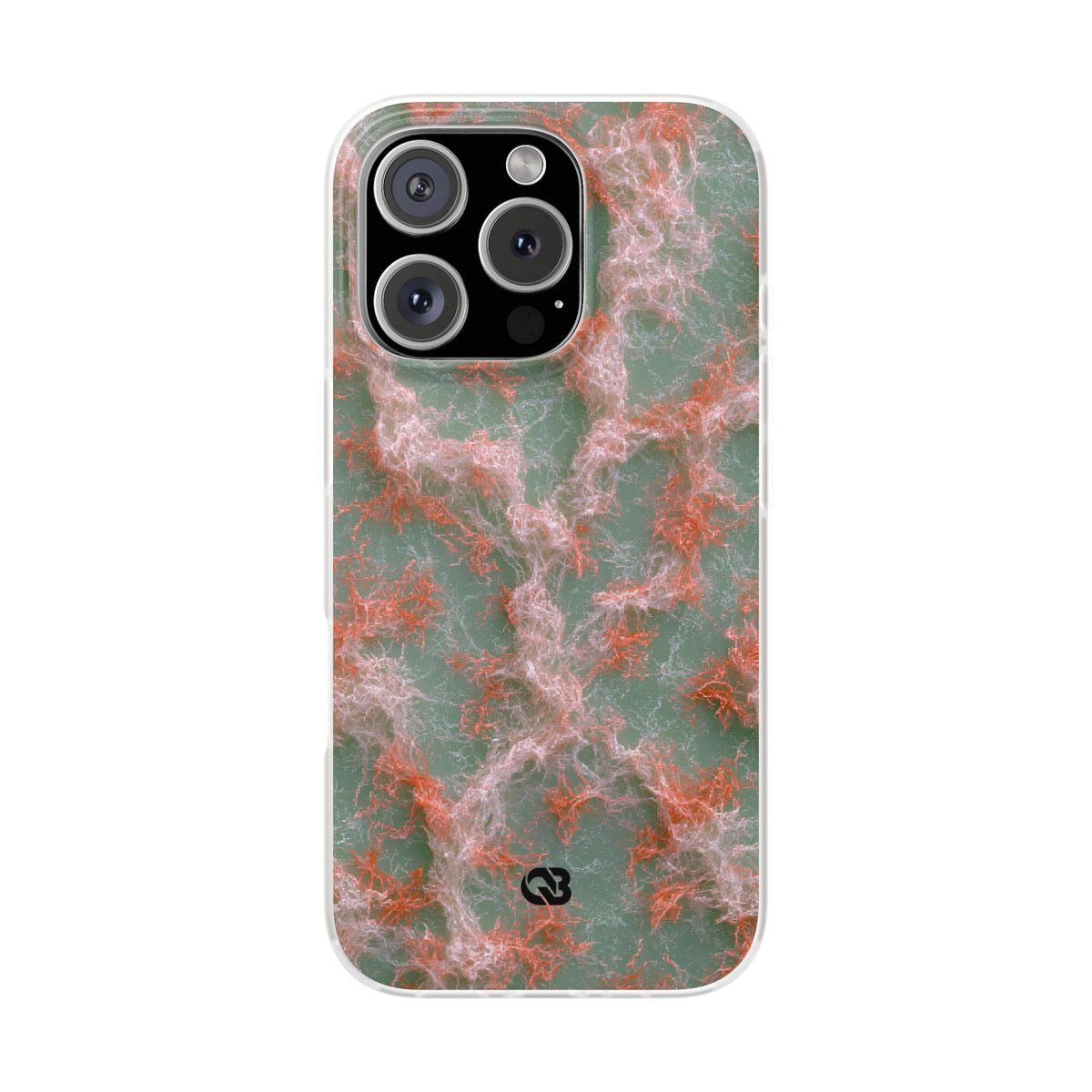 Coral Pixel Matrix · Lite Phone Case for iPhone · Green