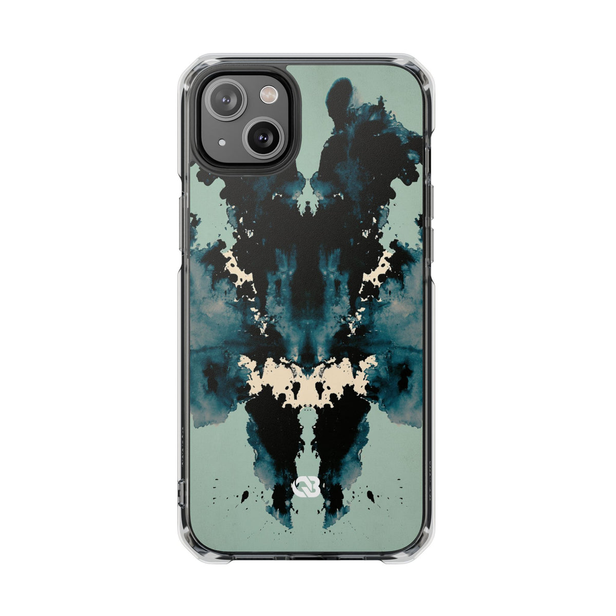 Rorschach Ink Void · Clear Impact Magnetic Phone Case for iPhone · Black
