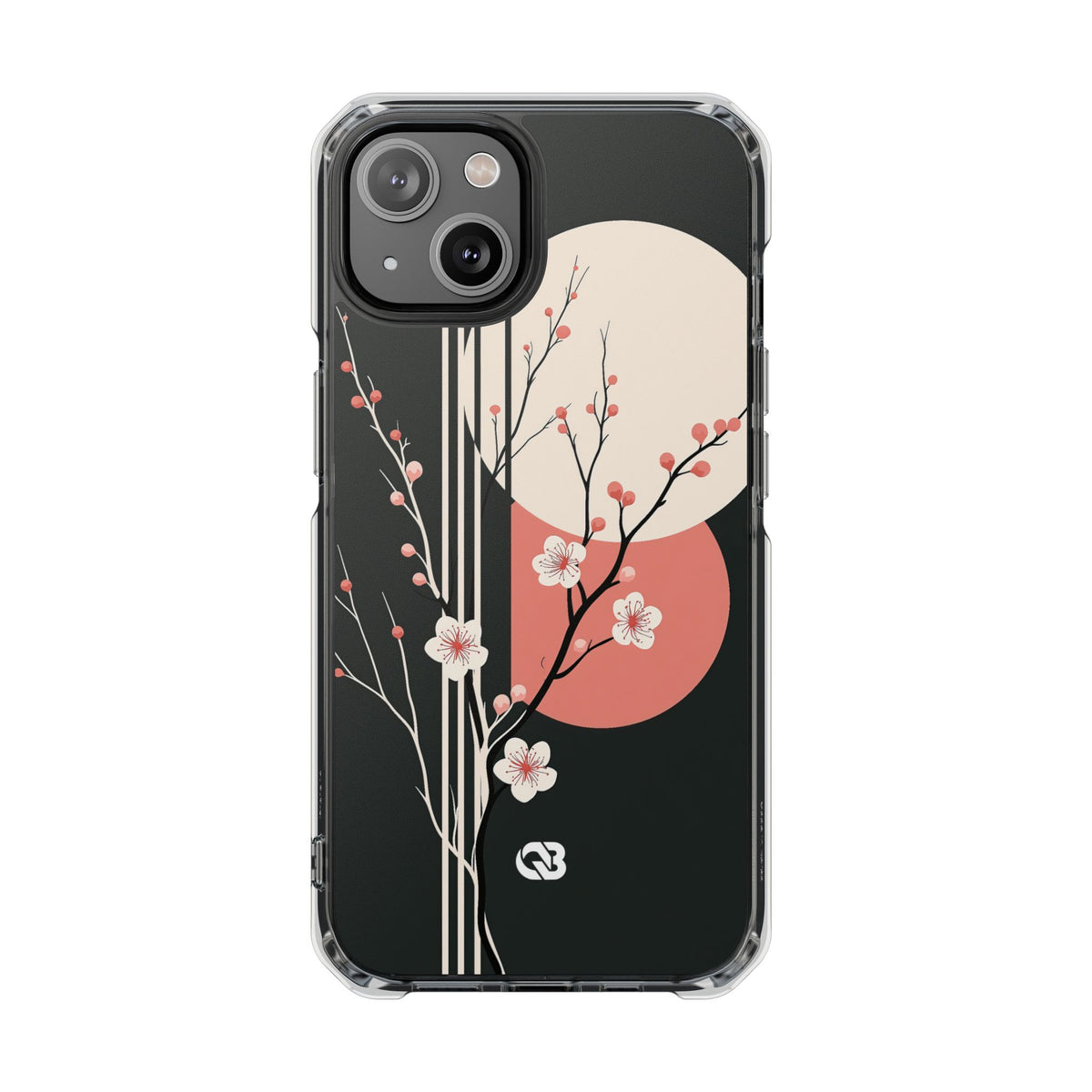 Nocturne Sakura Branch · Clear Impact Magnetic Phone Case for iPhone · Black