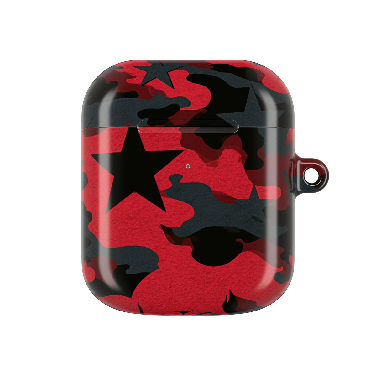Crimson Skull Camo · Hard Case for AirPods & AirPods Pro · Red