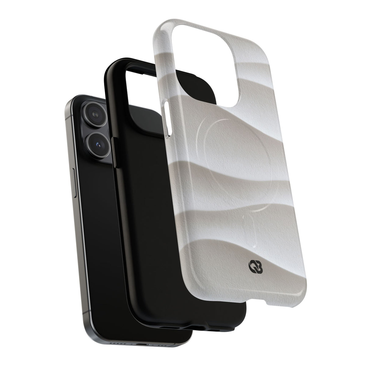 White Tough 2.0 Magsafe Phone Case for iPhone - Arctic Flow Ridges