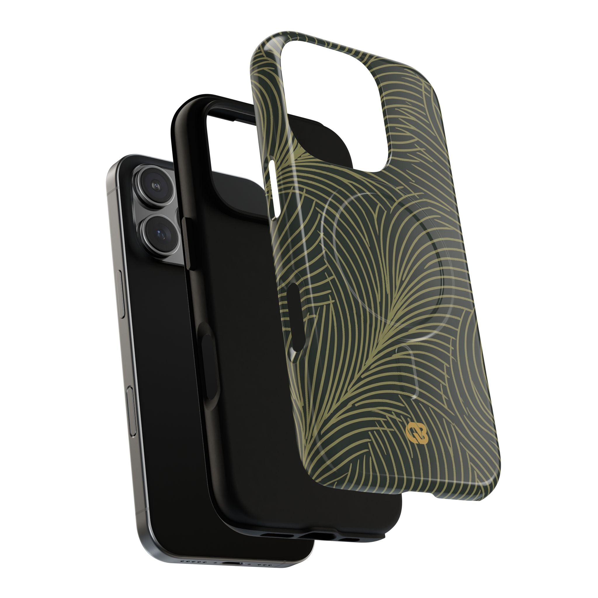 Green Tough 2.0 Magsafe Phone Case for iPhone - Dark Olive Plume