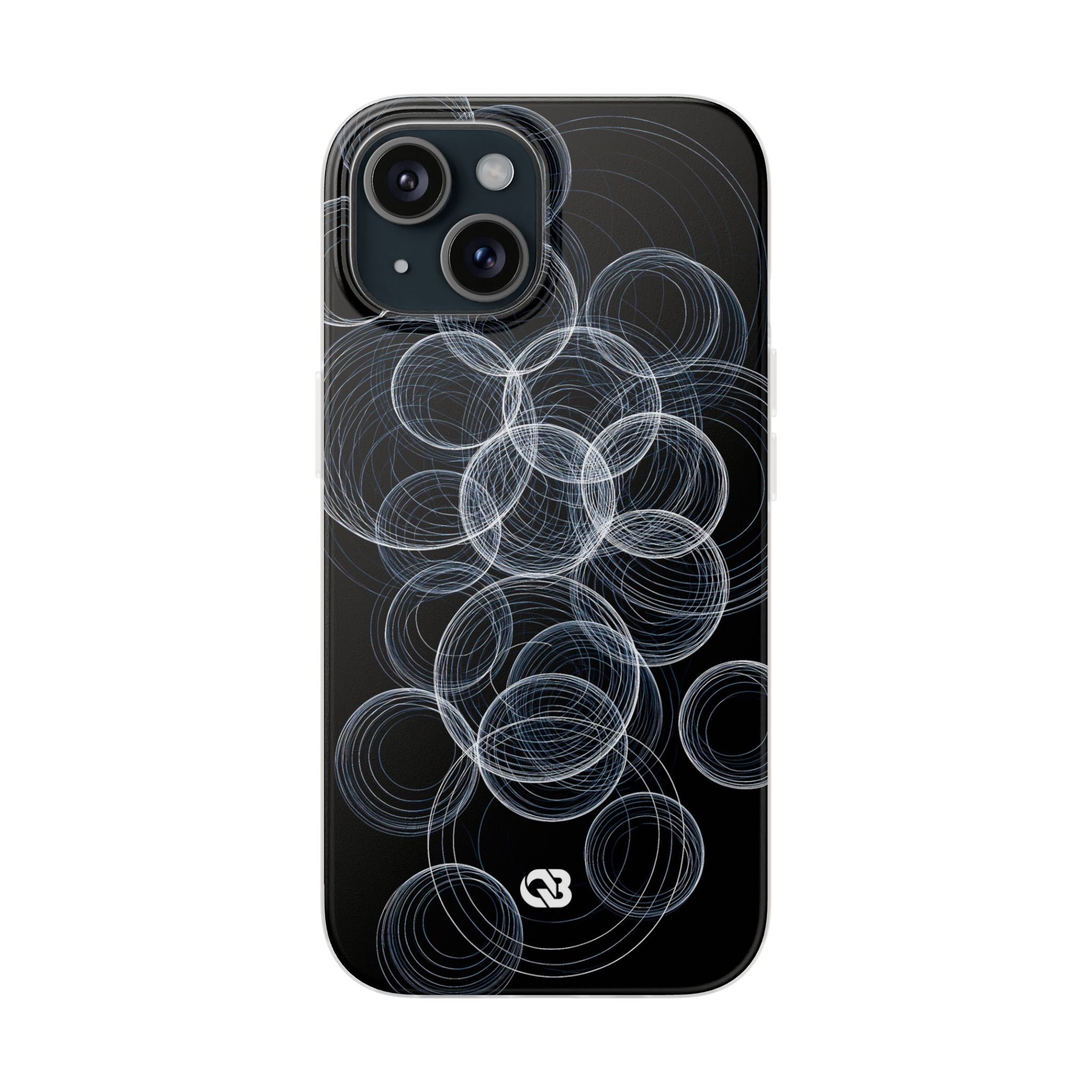 Black Lite Phone Case for iPhone - Frosted Ring Matrix