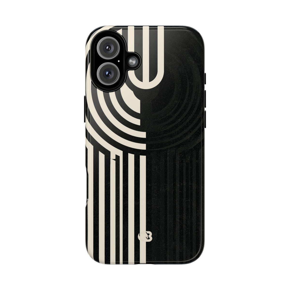Beige Tough Phone Case for iPhone - Monolith Ivory Signal