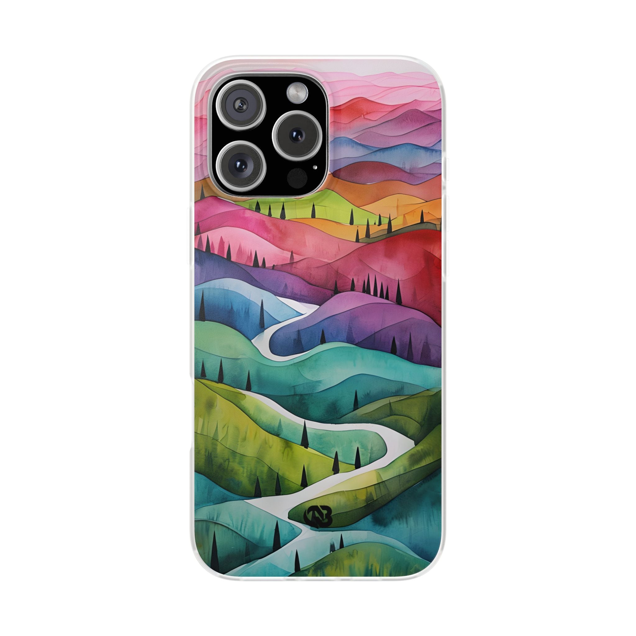 Fluid Rainbow Ridge · Soft Hoesje voor iPhone