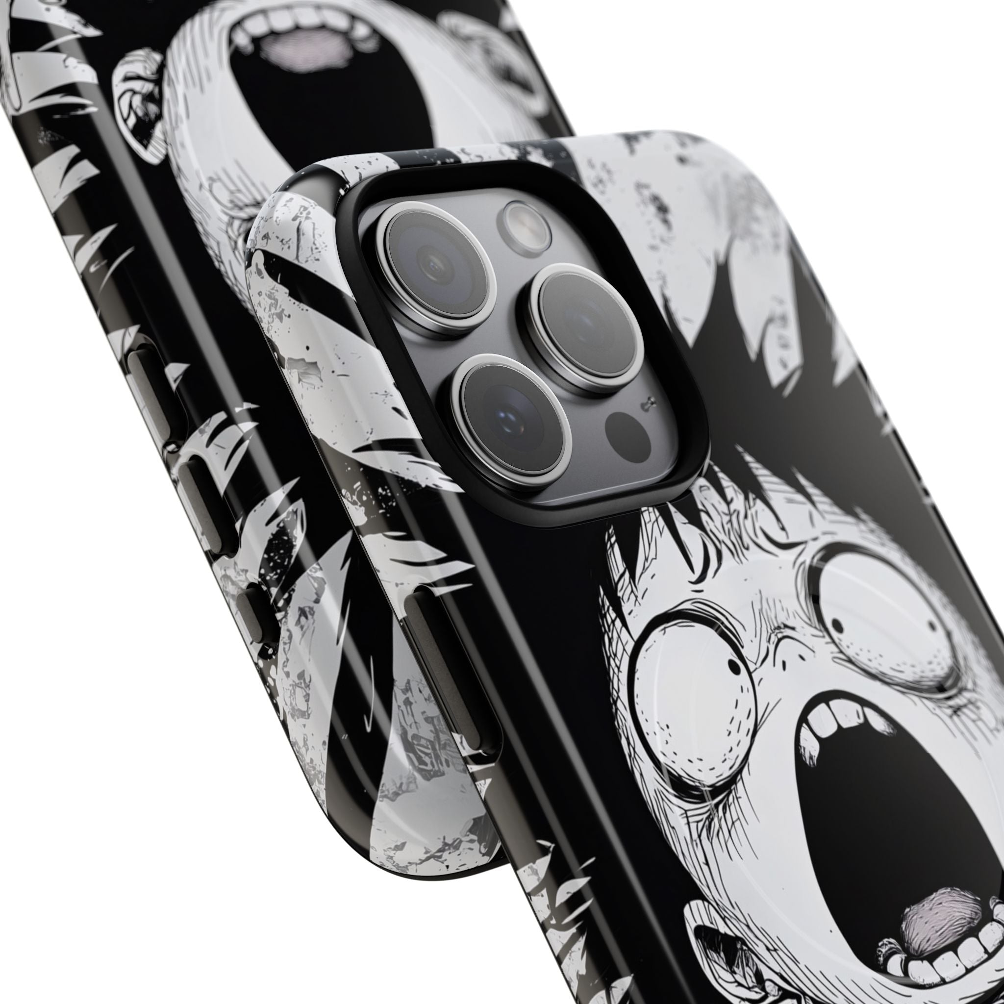 Chaotic Monochrome Scream · Tough+ Fundas para teléfono para iPhone · Magsafe