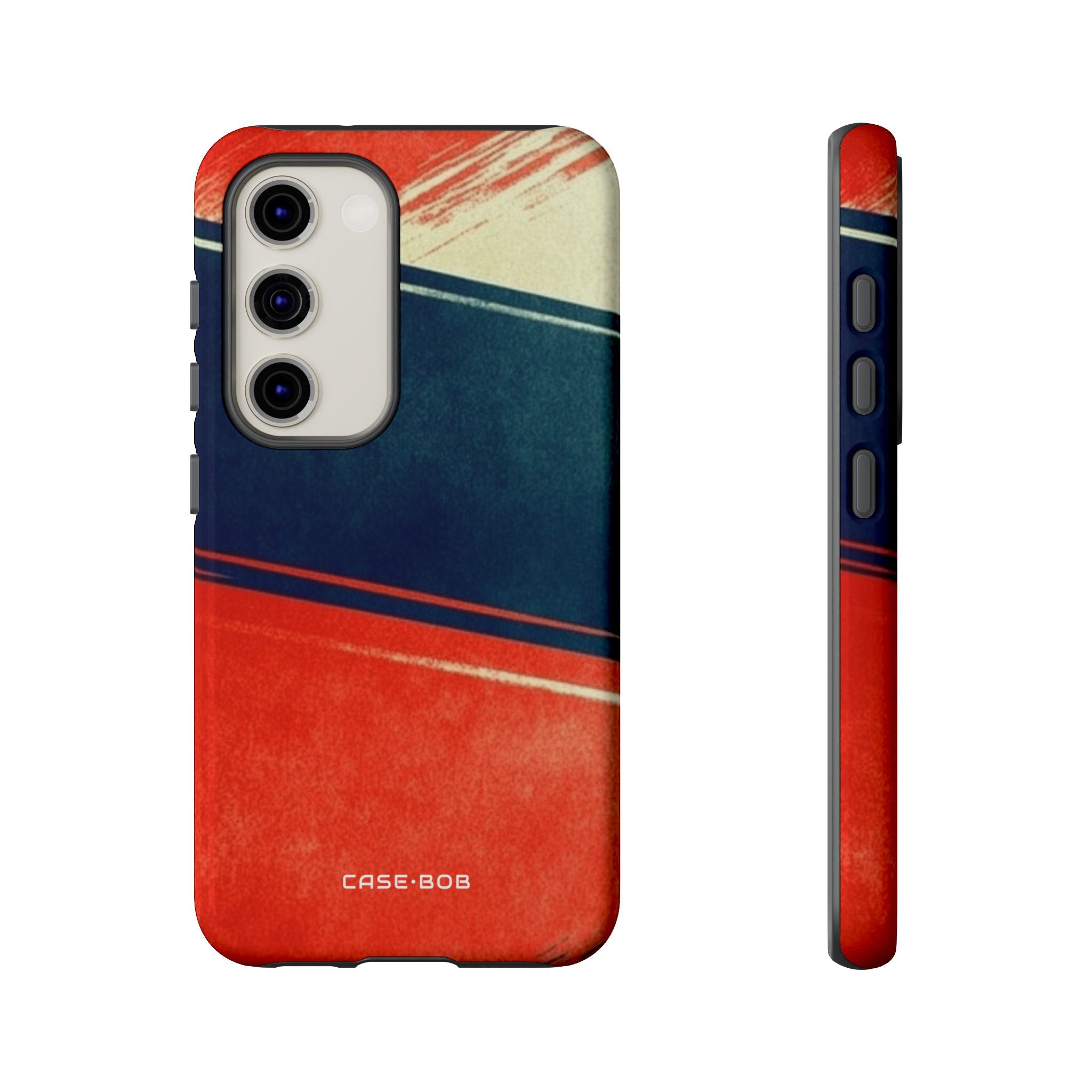 Blaue diagonale Bewegung Samsung S23 Case - Tough