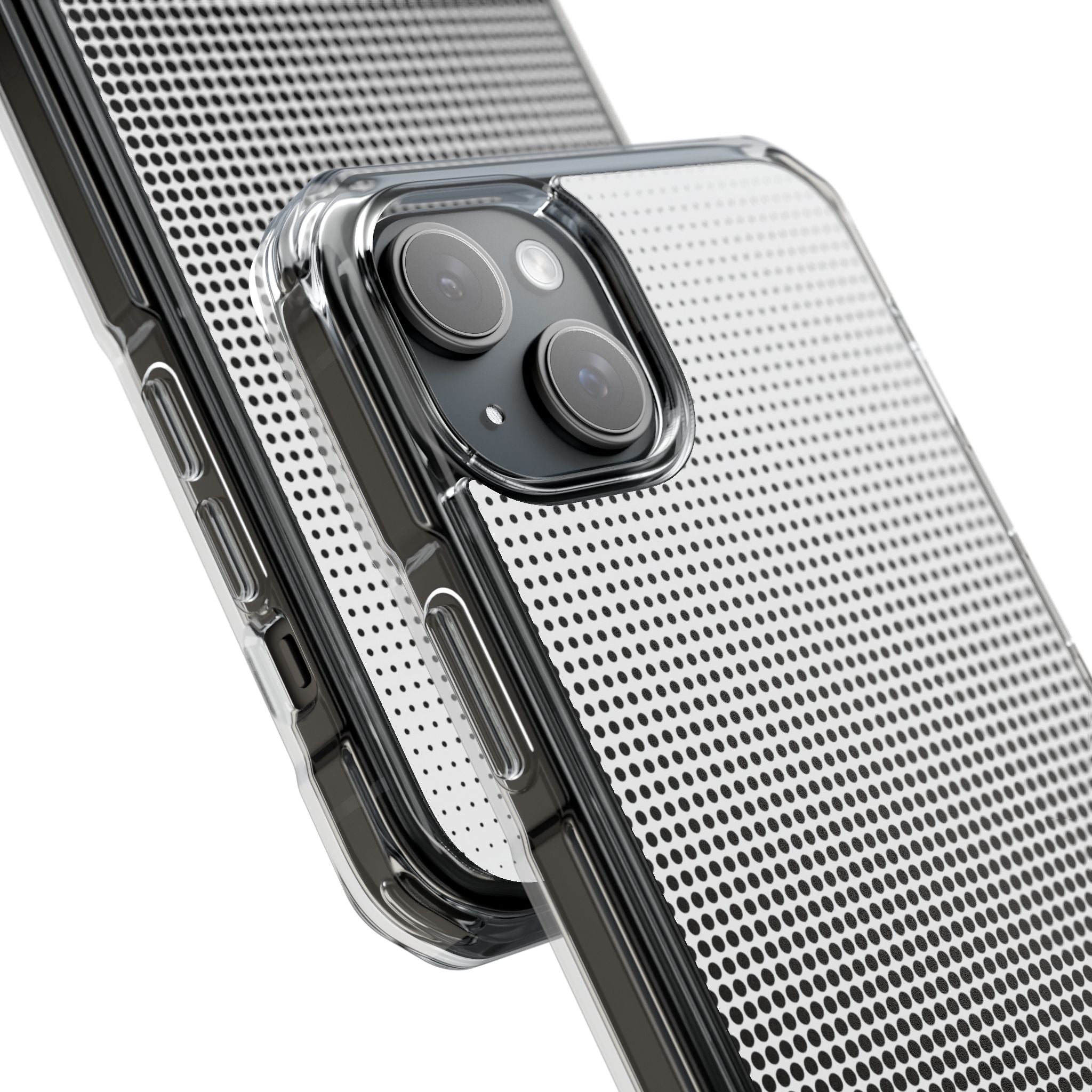 Black Impact MagSafe Phone Case for iPhone - Obsidian Halftone Flux