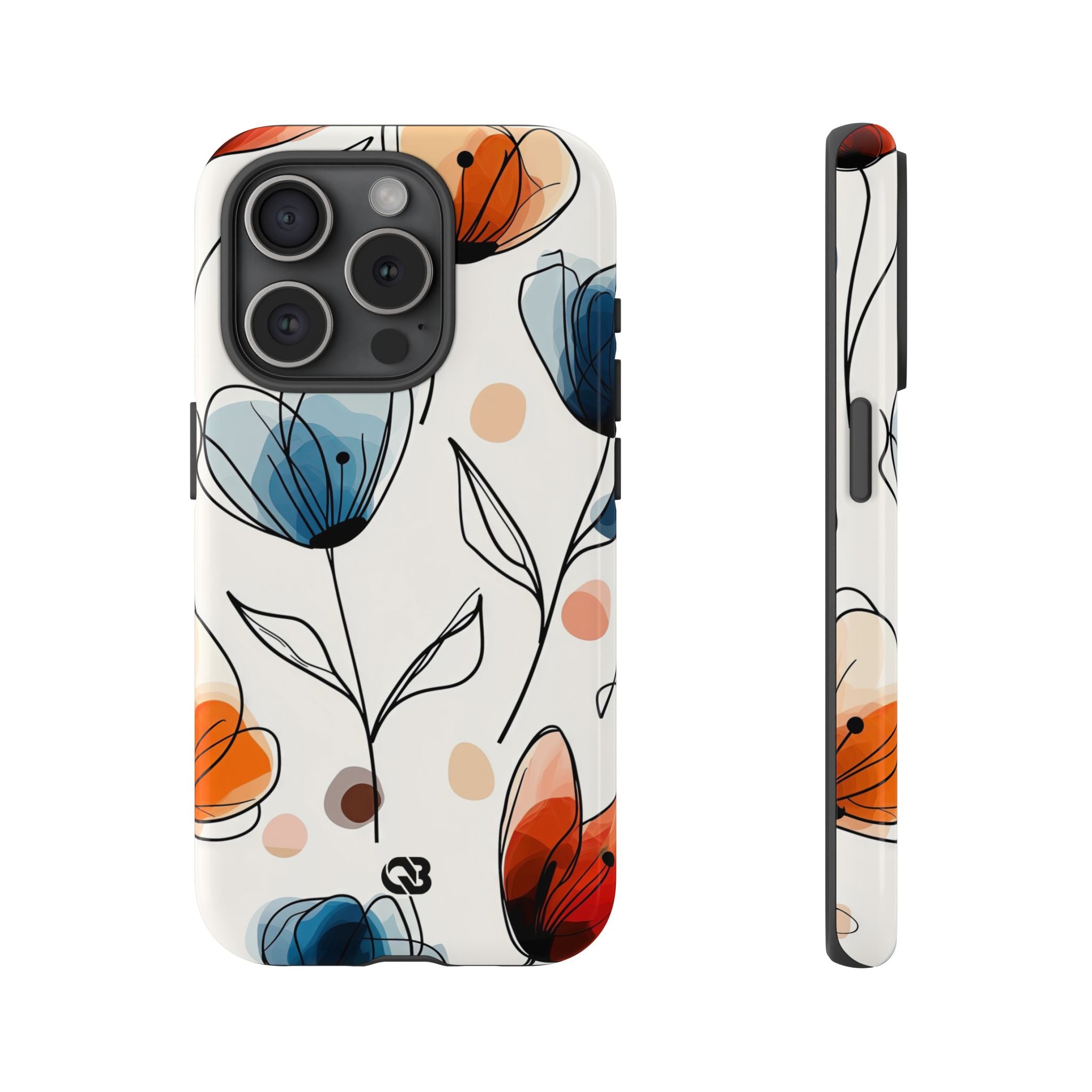 Ink Watercolor Tulips · Tough Phone Case for iPhone