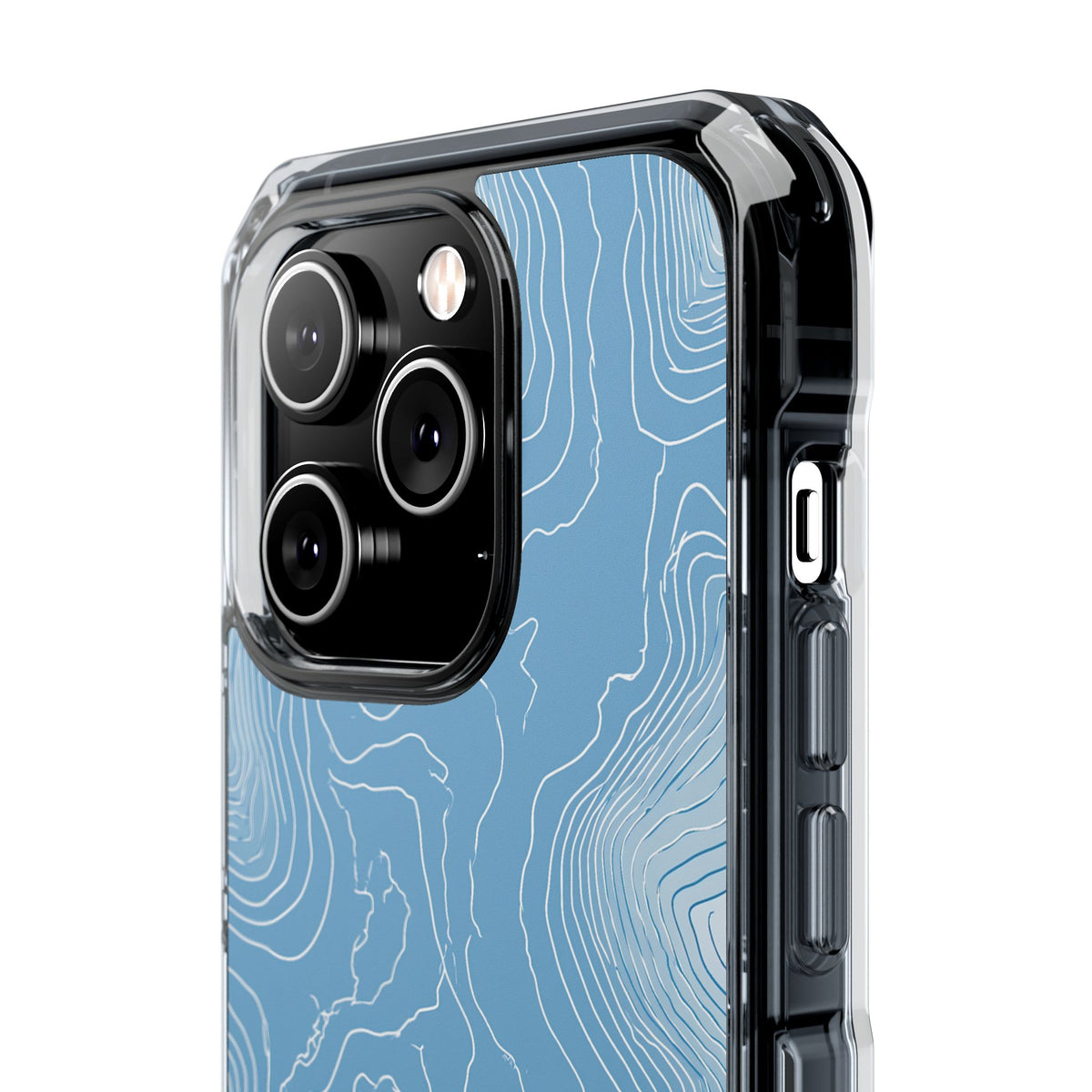 Blue Impact MagSafe Phone Case for iPhone - Glacial Ridge Topo