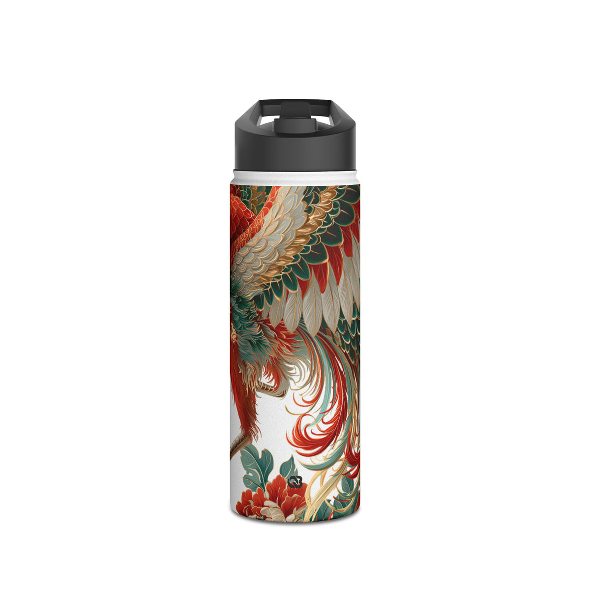 Vermilion Imperial Phoenix · Insulated Water Bottle · Red