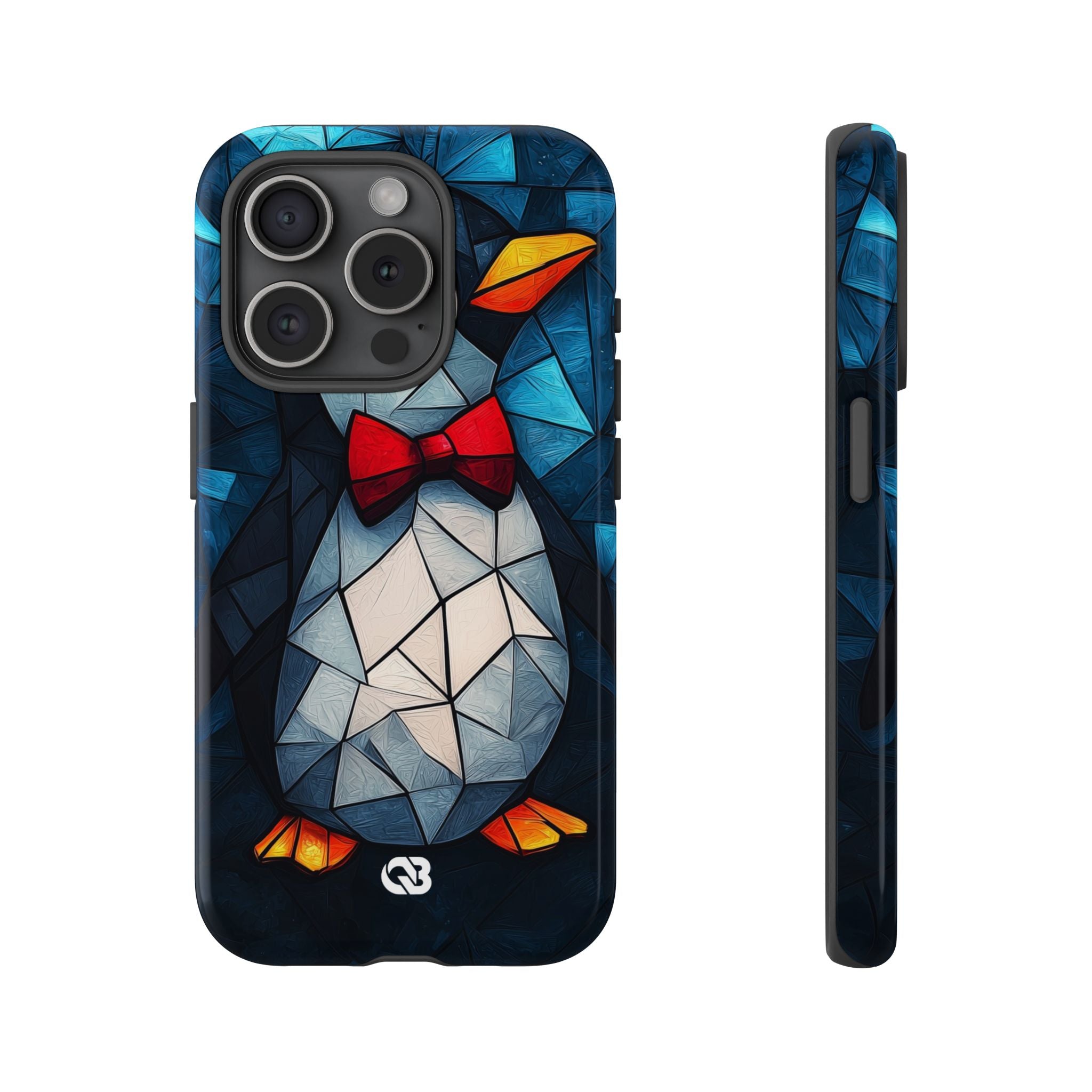 Mosaic Bowtie Penguin · Tough Phone Case for iPhone