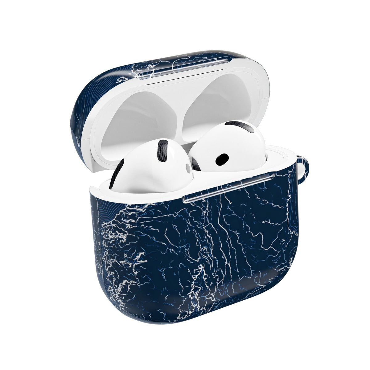 Nordic Contour Chart · Hard Case for AirPods & AirPods Pro · Blue