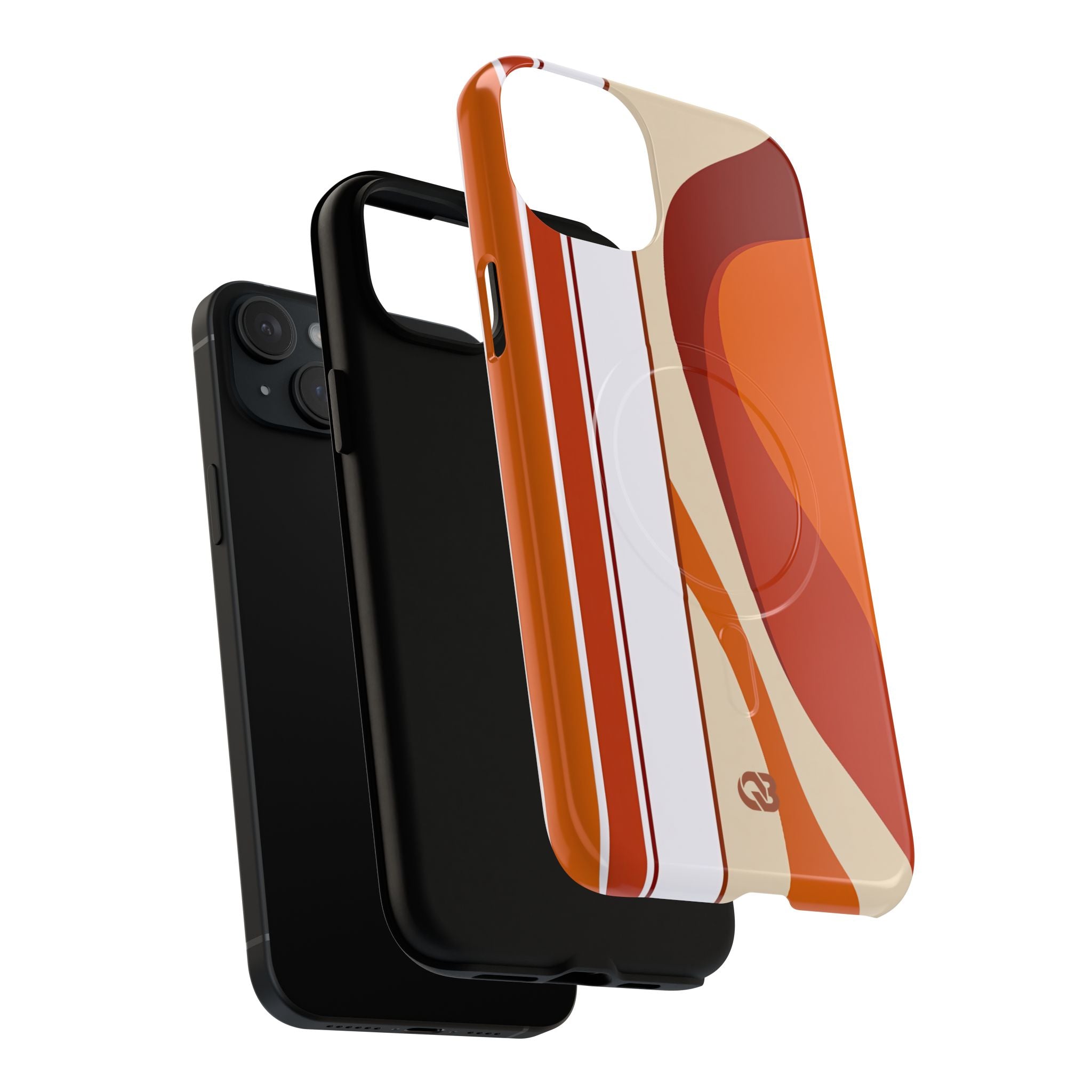 Orange Tough 2.0 Magsafe Phone Case for iPhone - Terracotta Metro Line