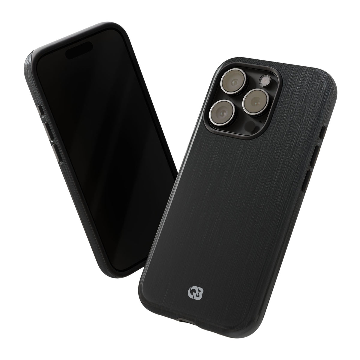 Obsidian Brushed Steel · Tough Phone Case for iPhone · Black