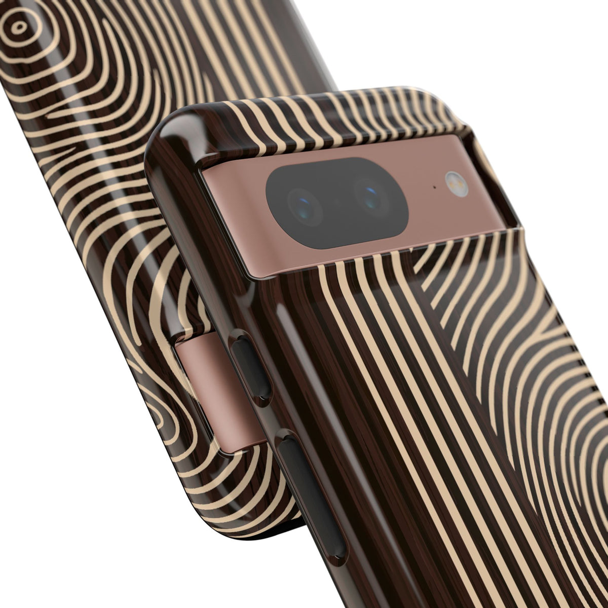 Timber Ring Contour · Tough Phone Case for Pixel · Brown