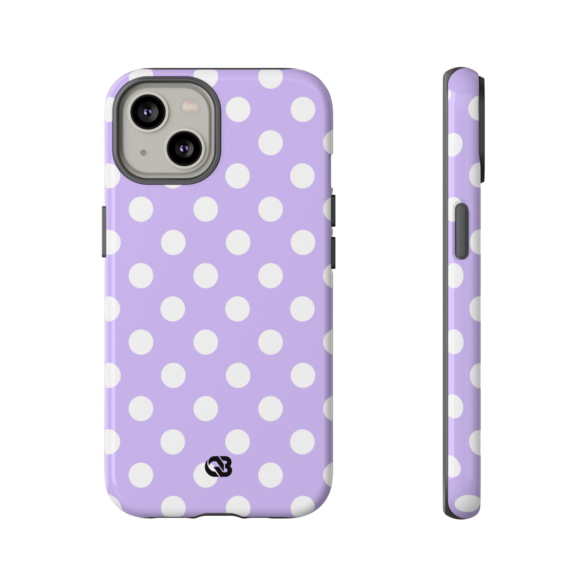 Lavender Polka Grid · Tough Θήκη για iPhone