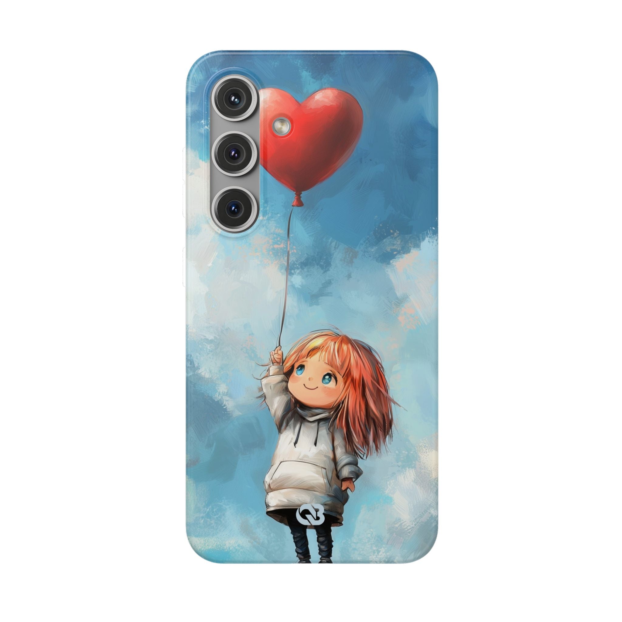 Crimson Heart Sky · Soft Phone Case for Samsung
