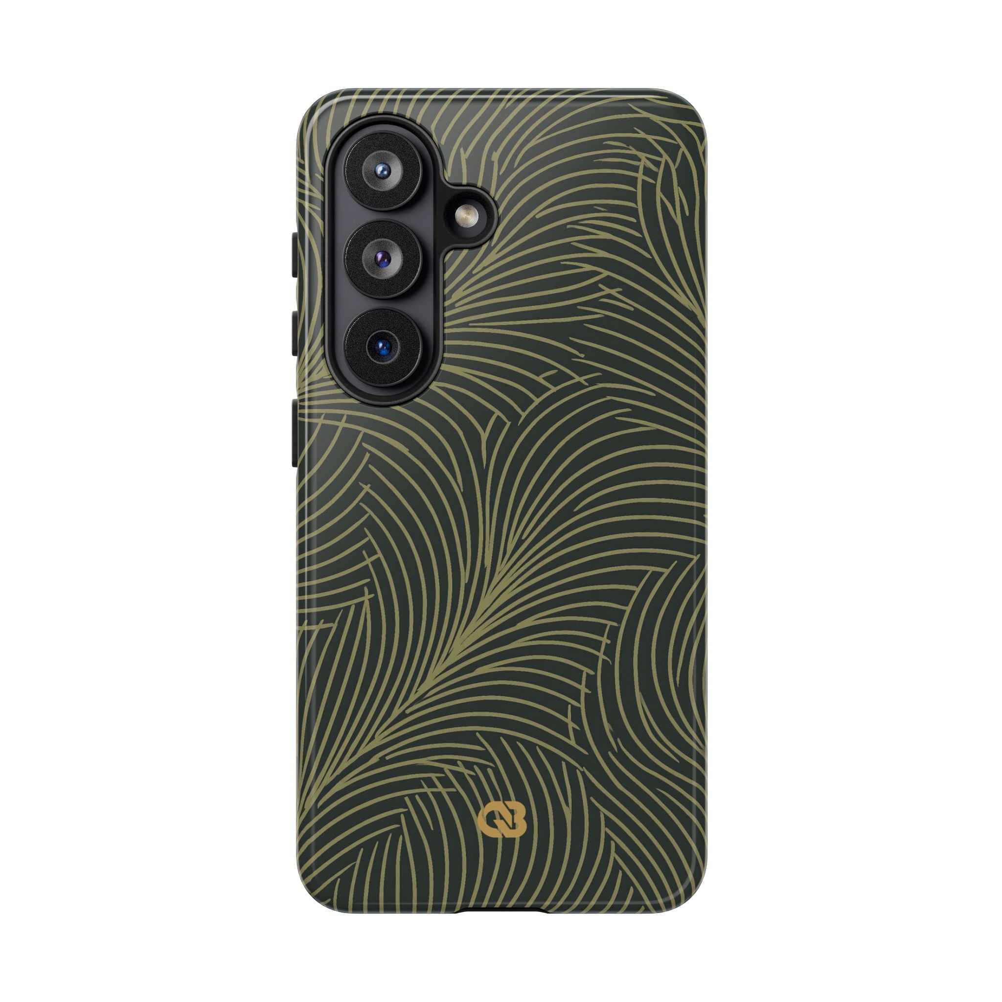 Green Tough Phone Case for Samsung - Dark Olive Plume