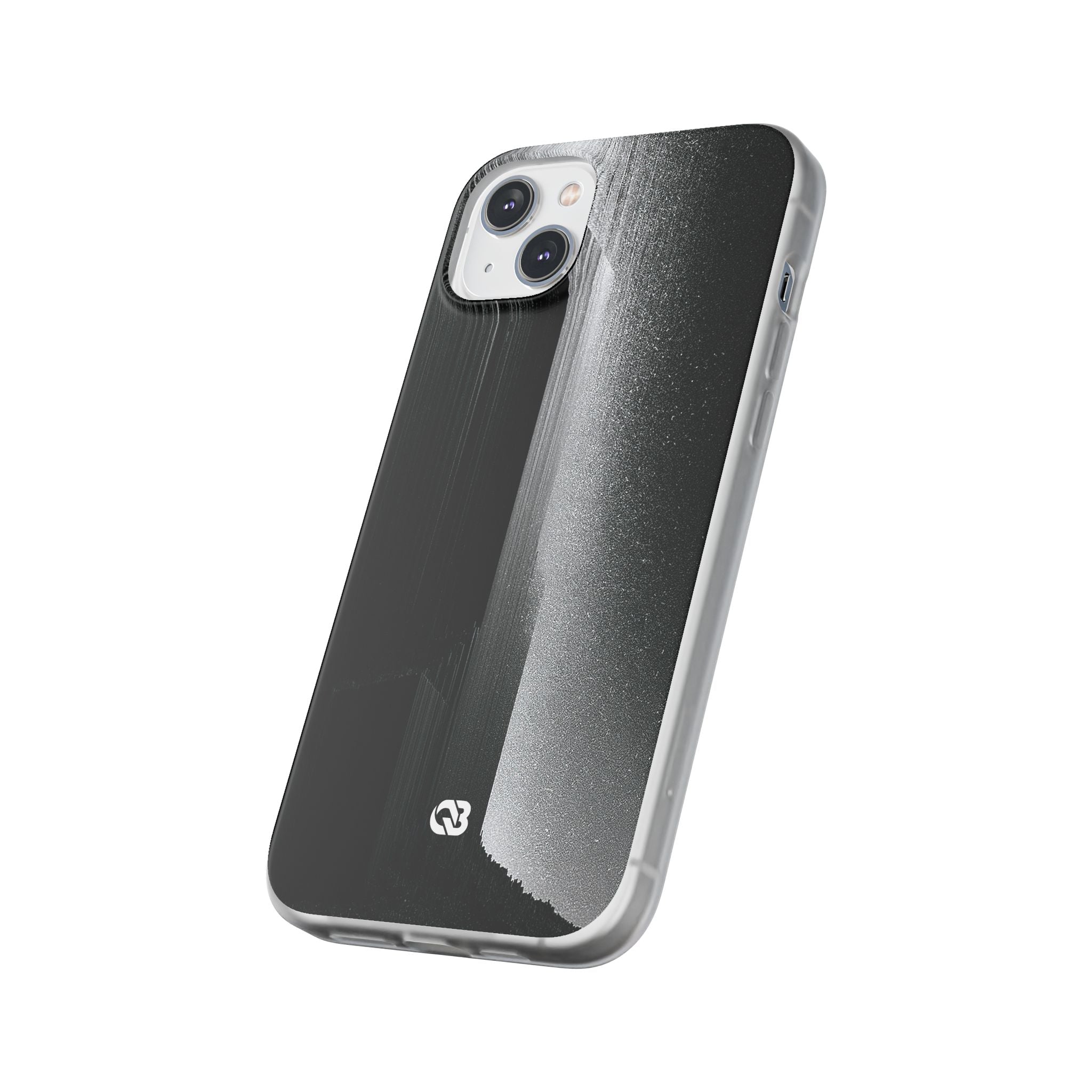 Black Lite Phone Case for iPhone - Brutalist Pixel Monolith