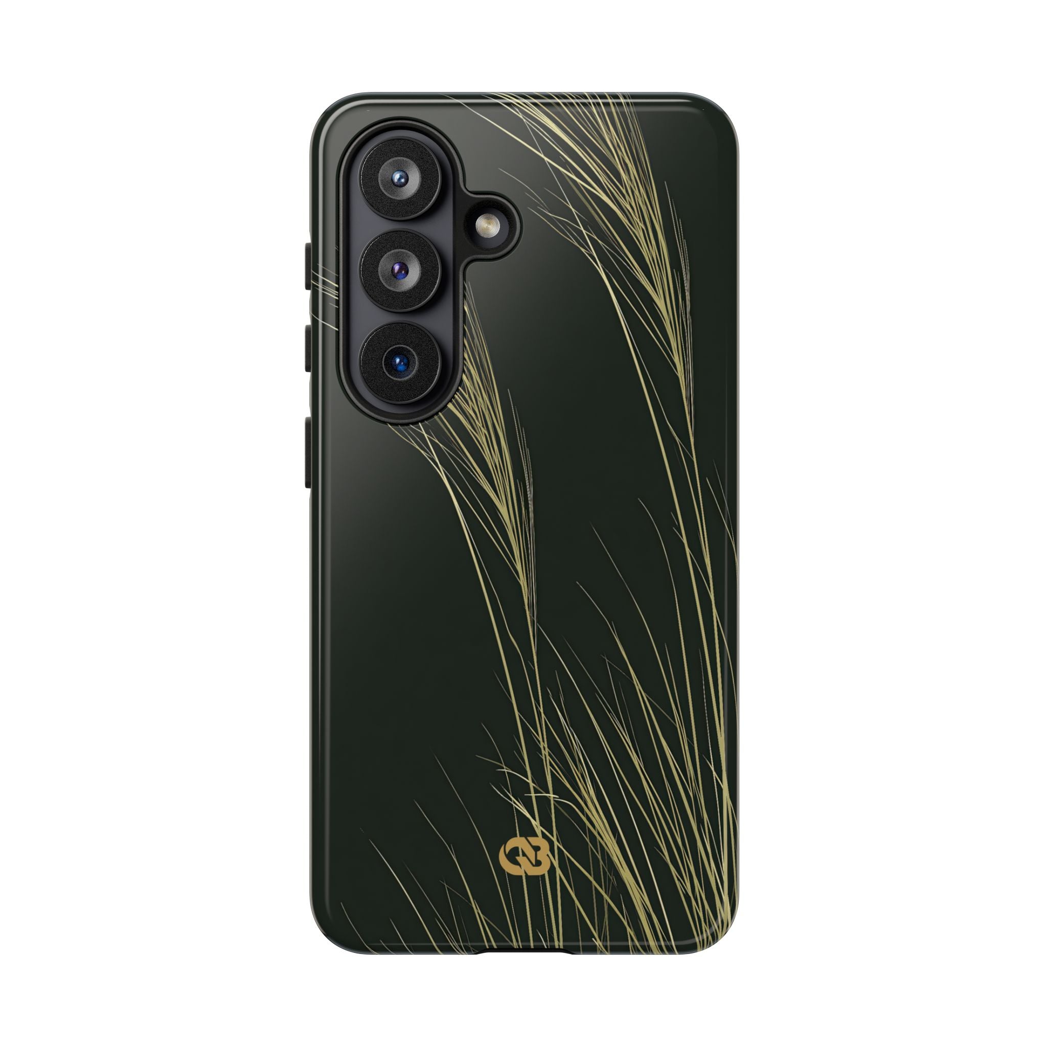 Green Tough Phone Case for Samsung - Midnight Gilded Grass