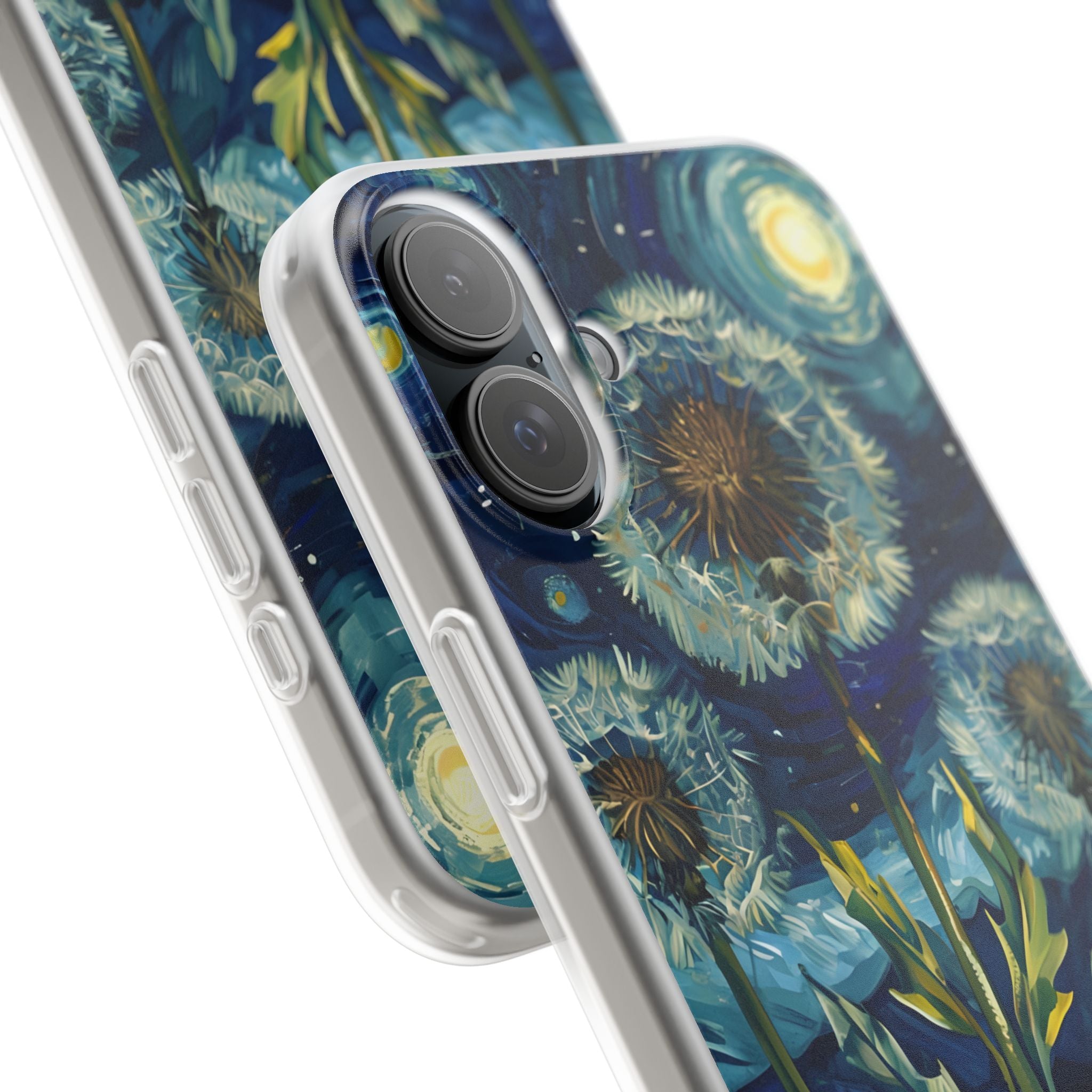 Starry Dandelion Swirl · Soft Phone Case for iPhone